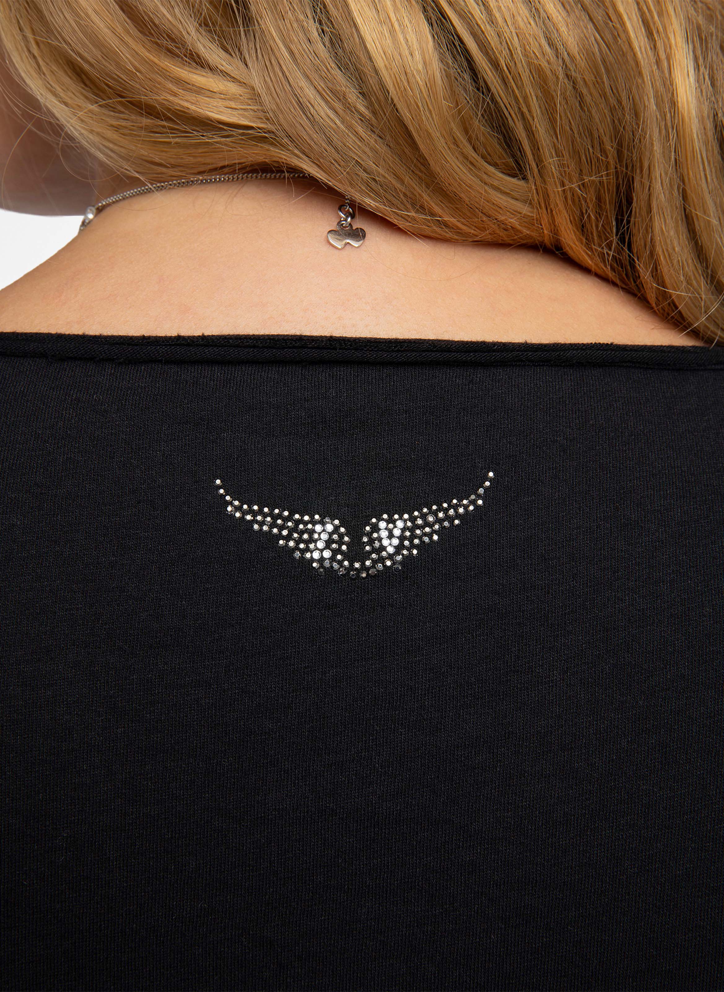 Tee-shirt droit en coton bio tuni ZADIG&VOLTAIRE Noir