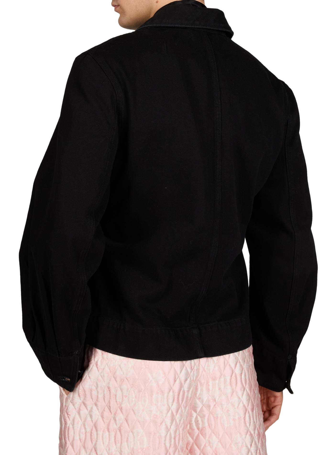 Jacket with classic collar and cotton belt SIMONE ROCHA Black