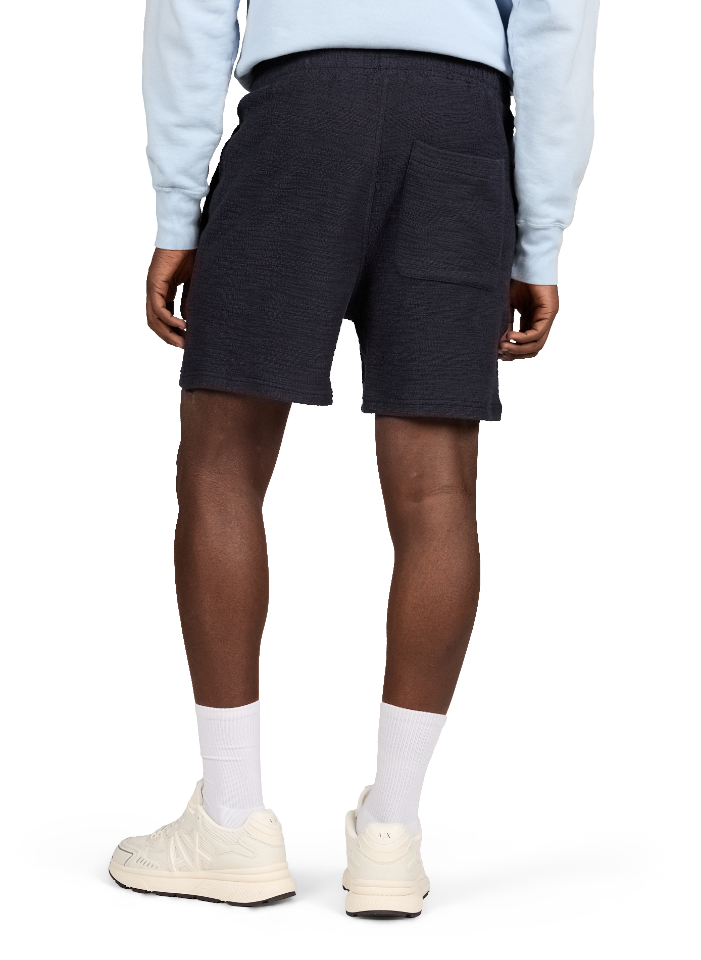 Gestructureerde korte textuur van gemengd katoen. SAMSOE SAMSOE Blauw