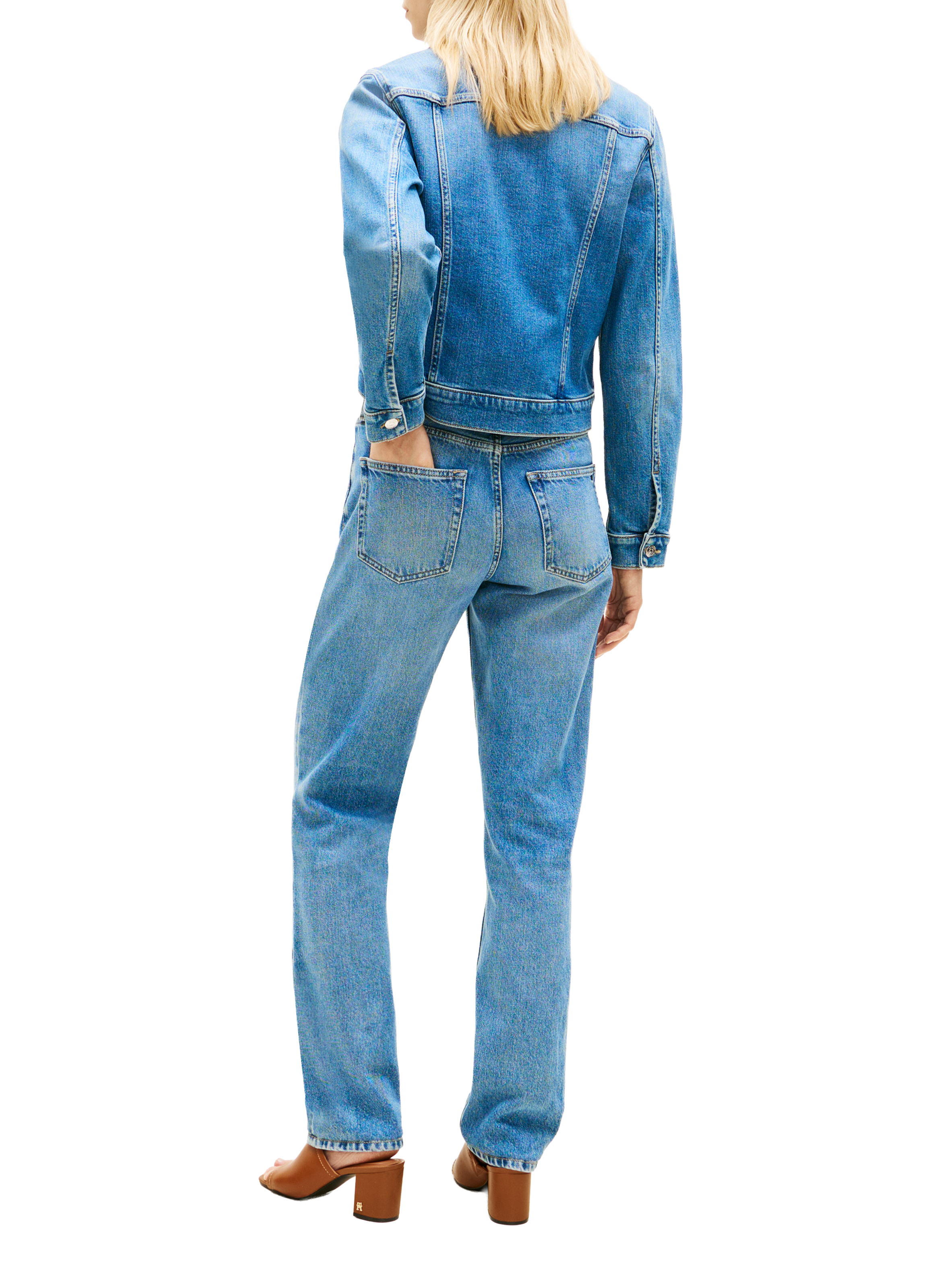 Veste denim en coton mélangé TOMMY HILFIGER Bleu