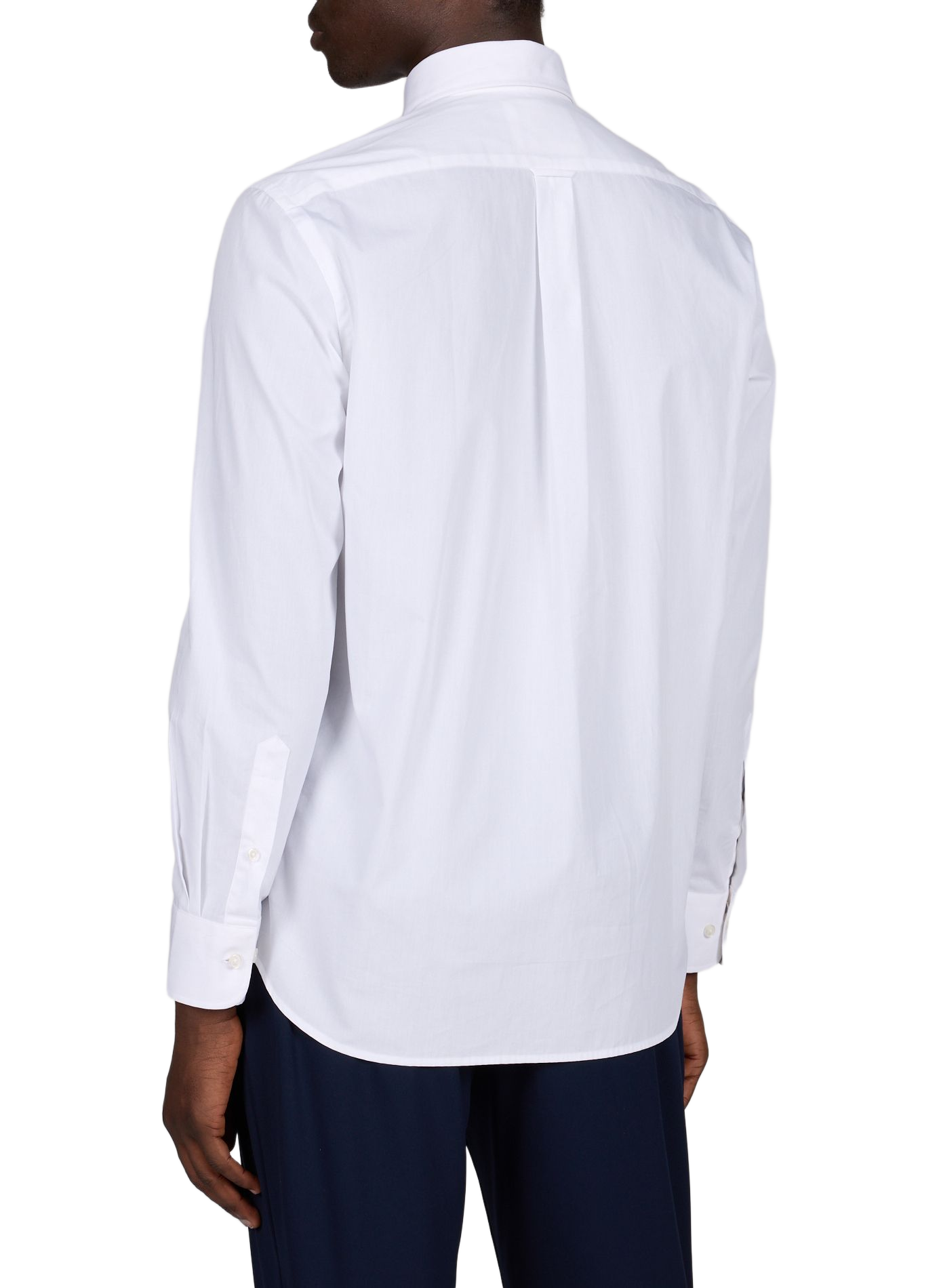 Chemise droite à poche en coton EDEN PARK Blanc