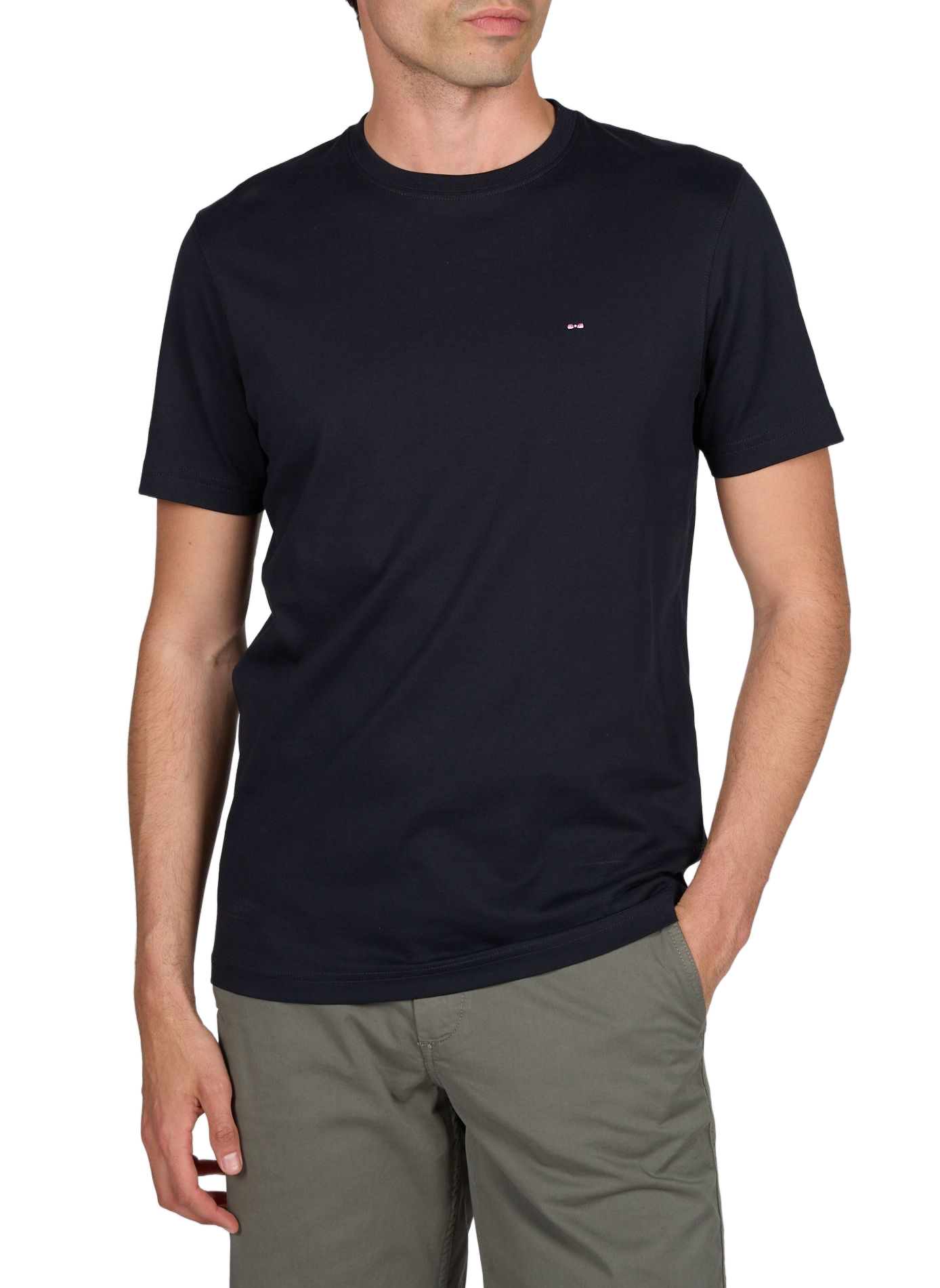 Tee-shirt uni à logo brodé poitrine EDEN PARK Bleu