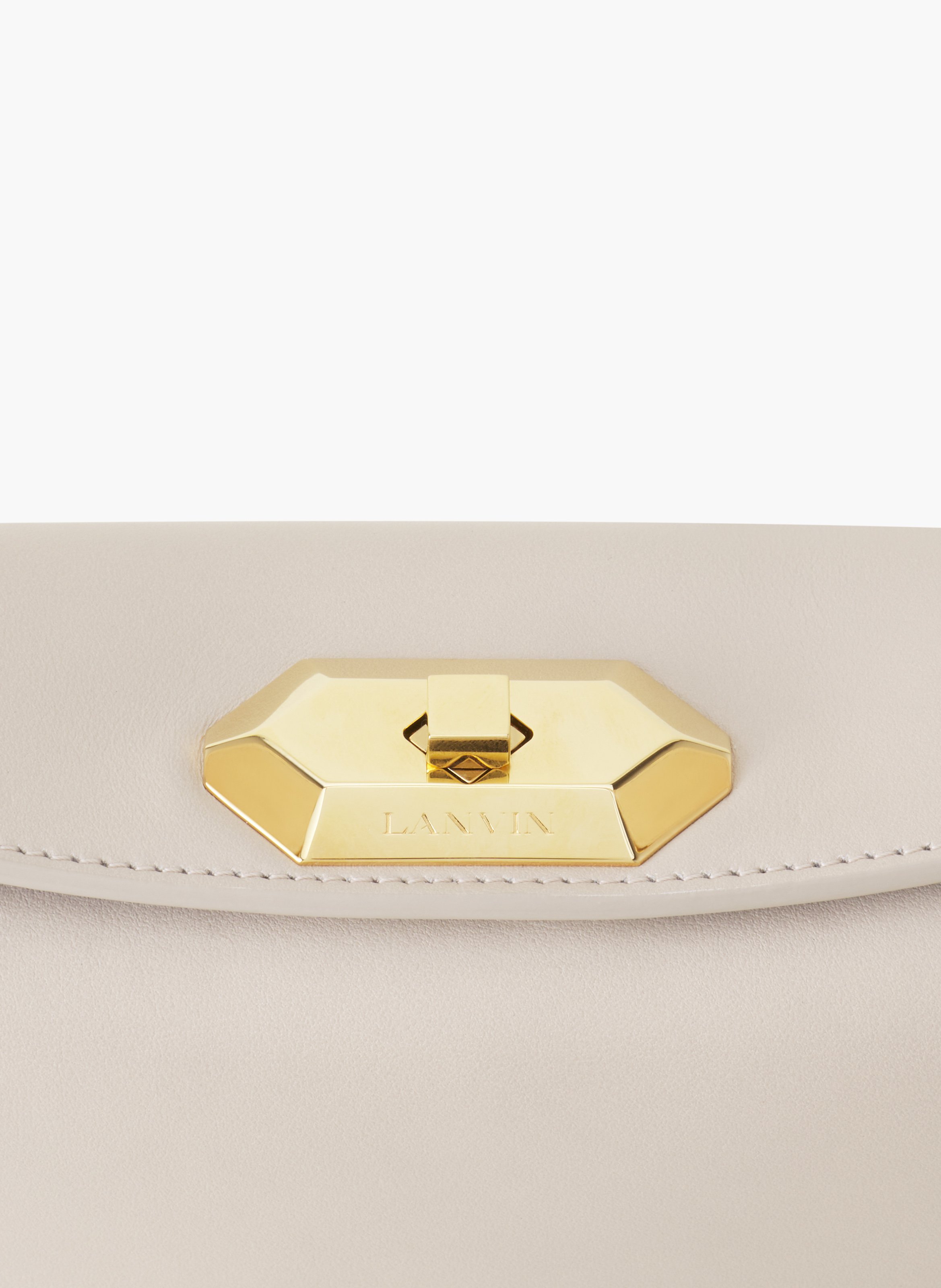 Sac compagnon 20 en cuir LANVIN Blanc