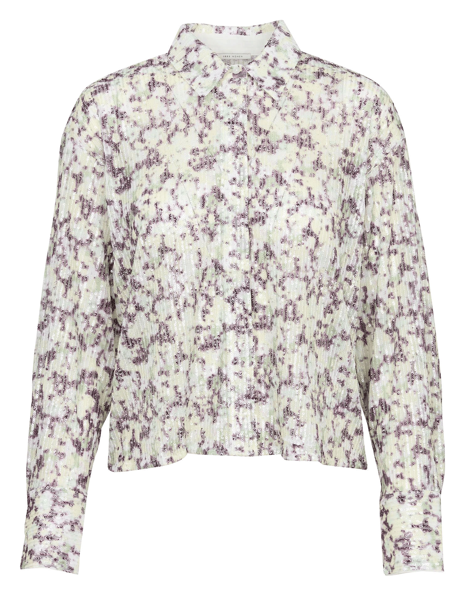 Chemise oversize col classique brodée IKKS Vert