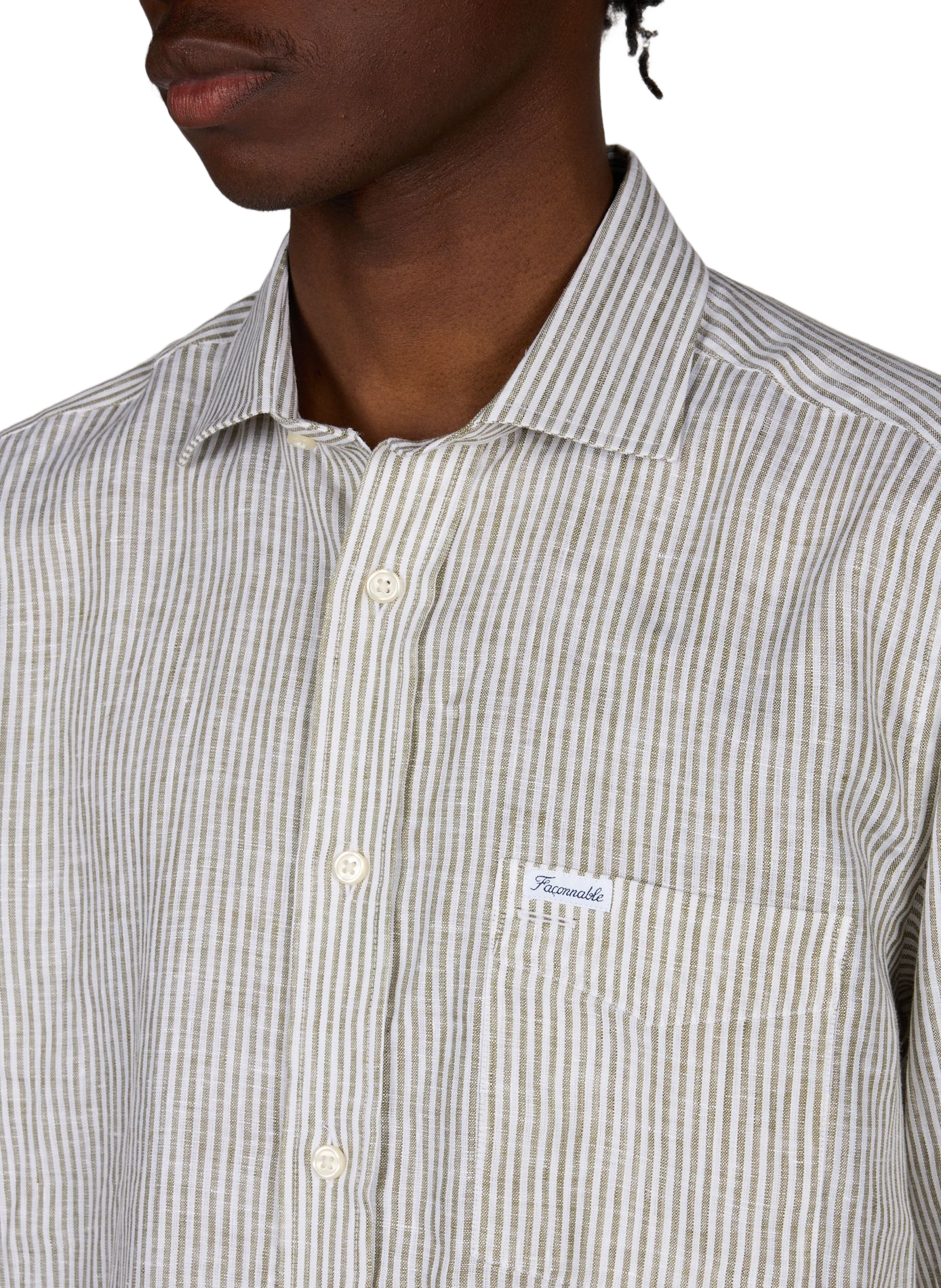 Linen shirt FACONNABLE Green