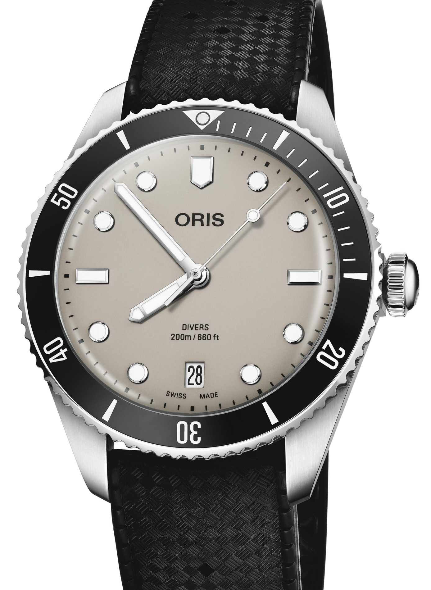 Montre automatique Oris Divers Date en acier inoxydable ORIS Beige