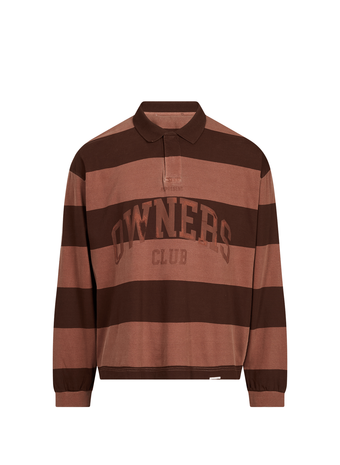Oversized Striped Cotton Polo REPRESENT Pink