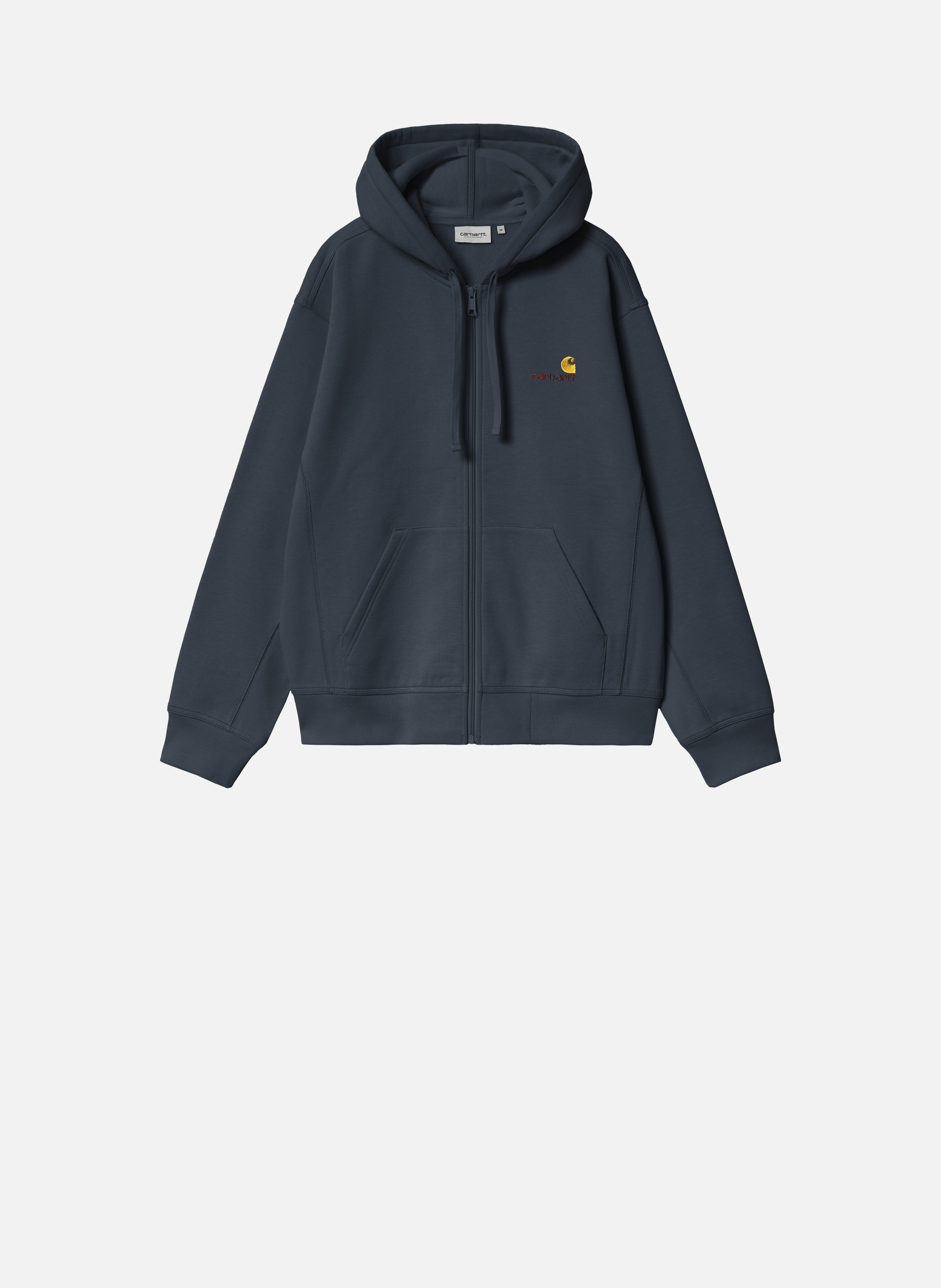 Sweatshirt zippé hooded american script CARHARTT WIP Bleu