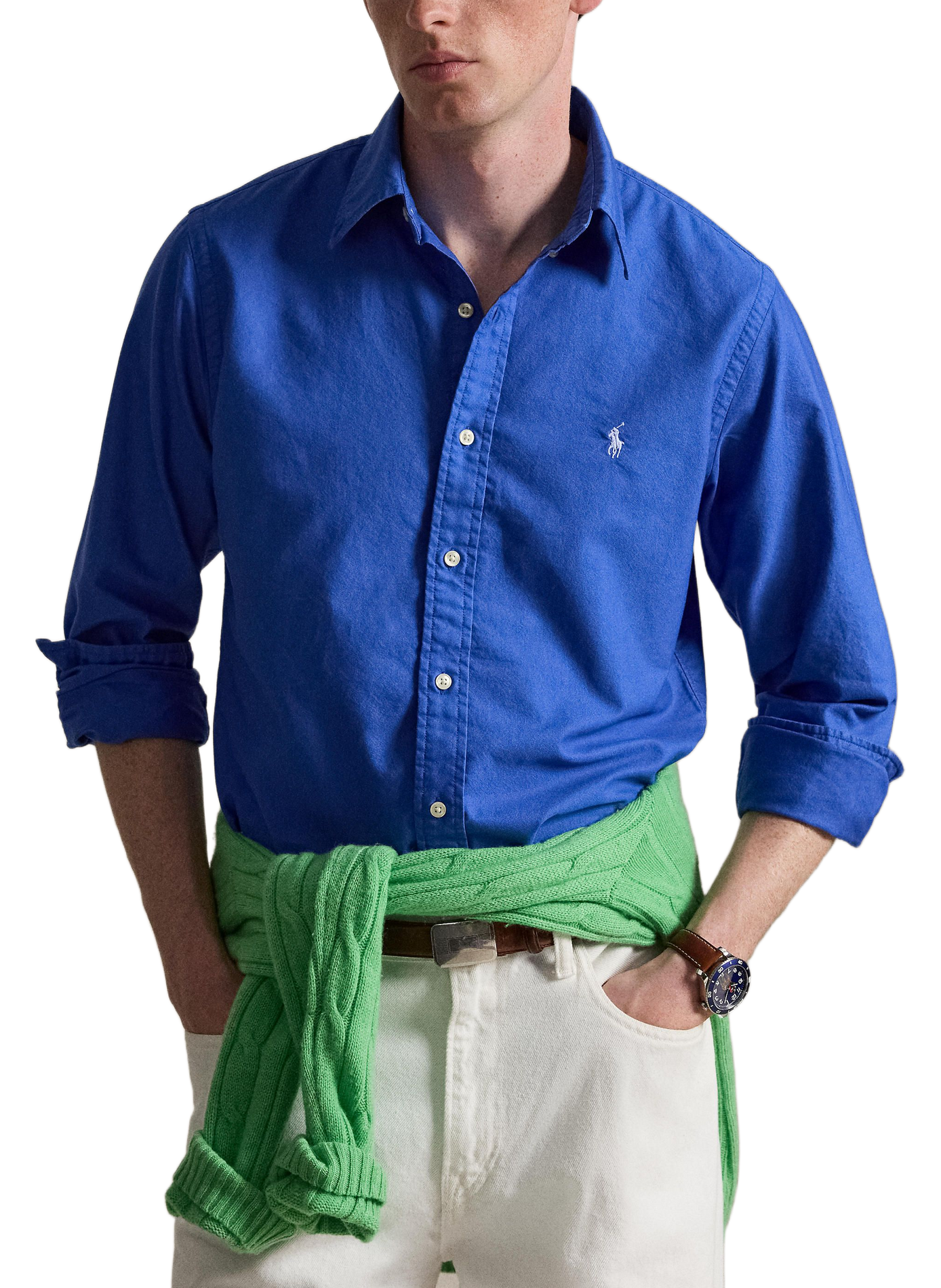 Chemise à manches longues en coton  | Violet POLO RALPH LAUREN Homme