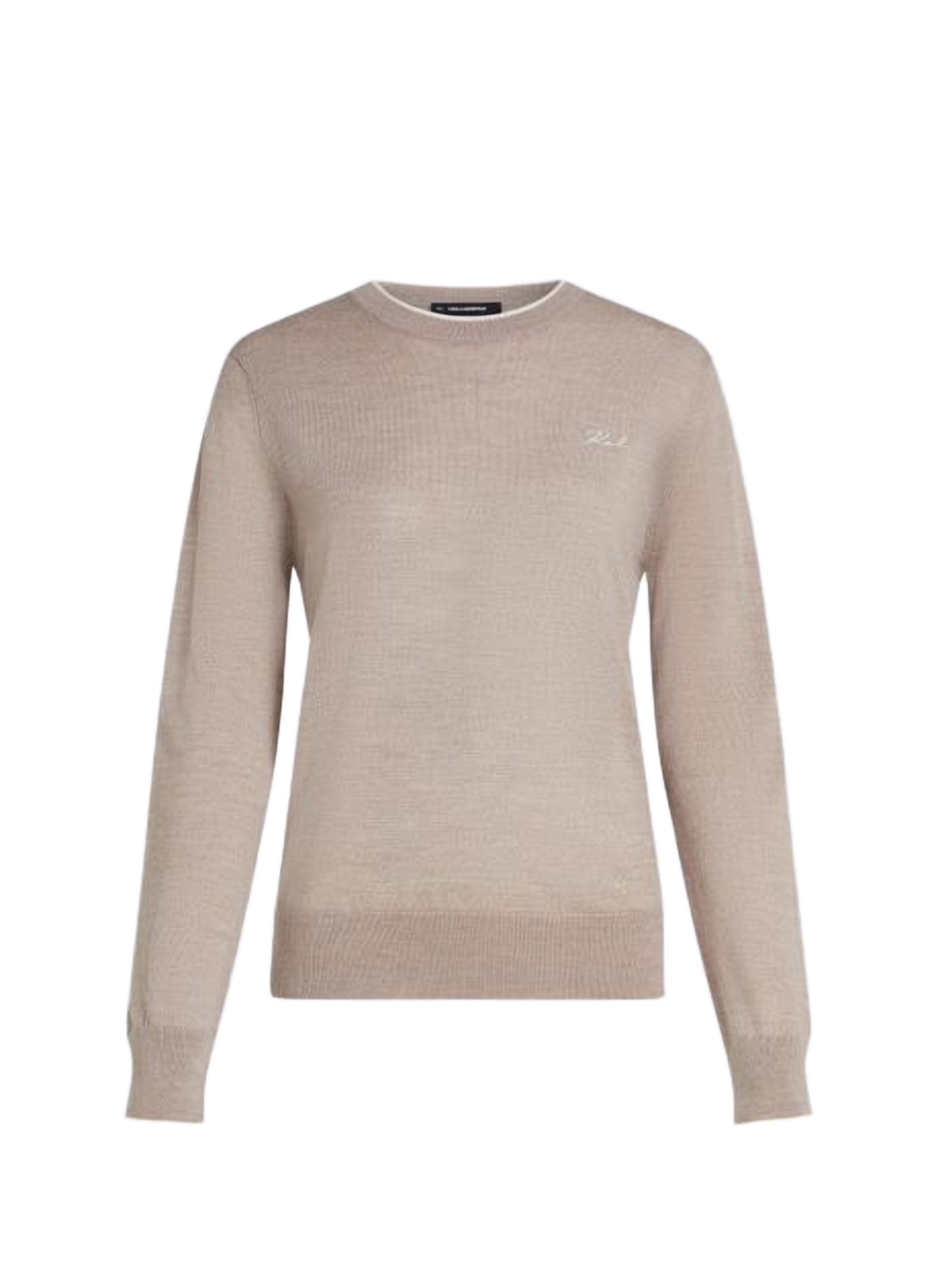 Pull en laine mérinos KARL LAGERFELD Beige