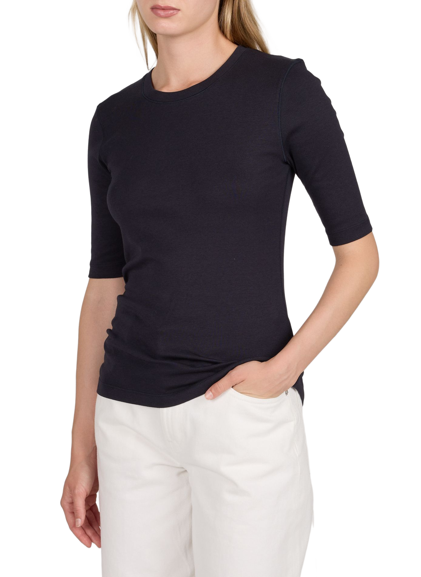 T-Shirt aus Baumwollmischung CLOSED Blau