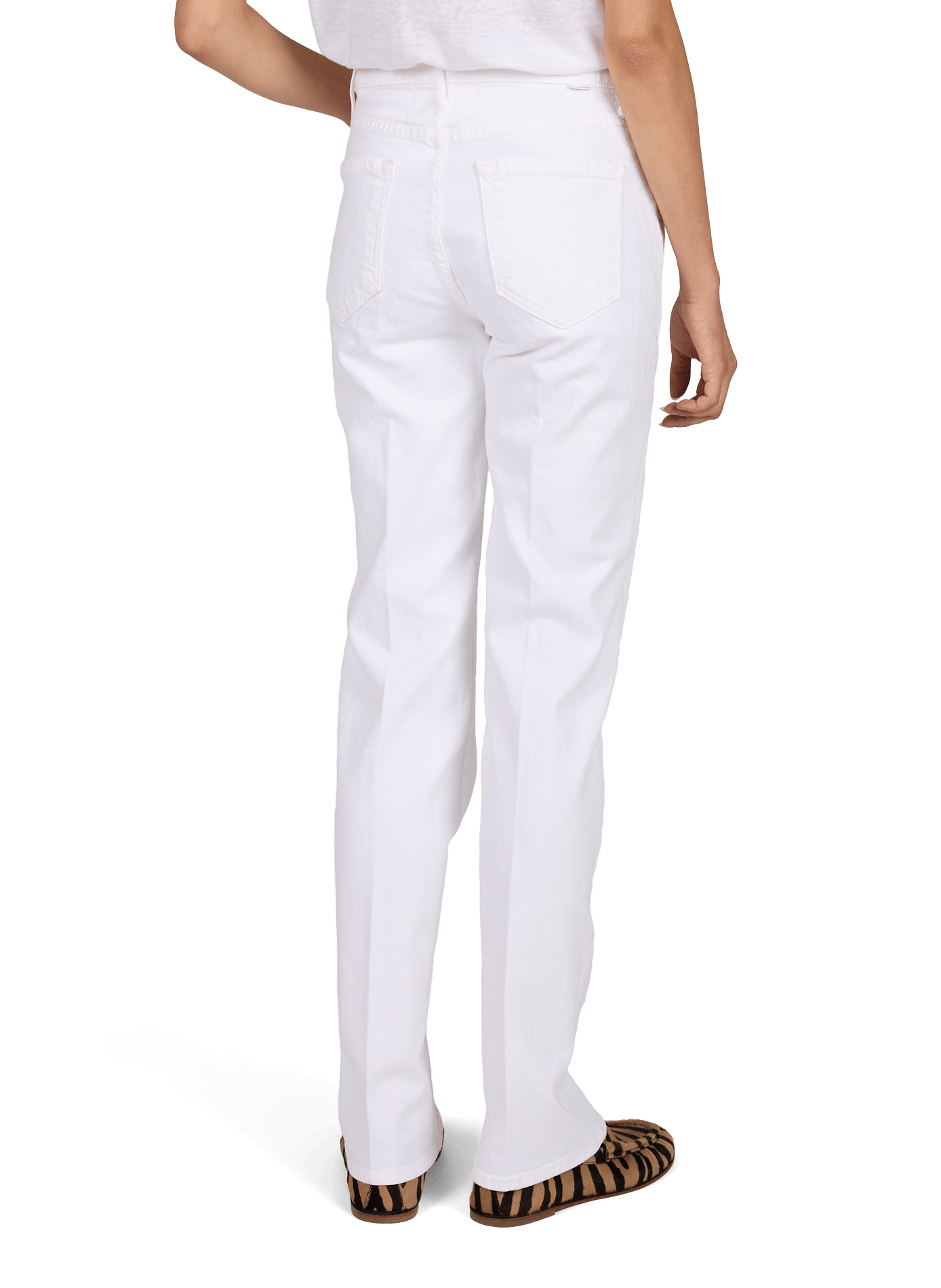 Straight Leg The Kick It jeans in a cotton blend MOTHER White