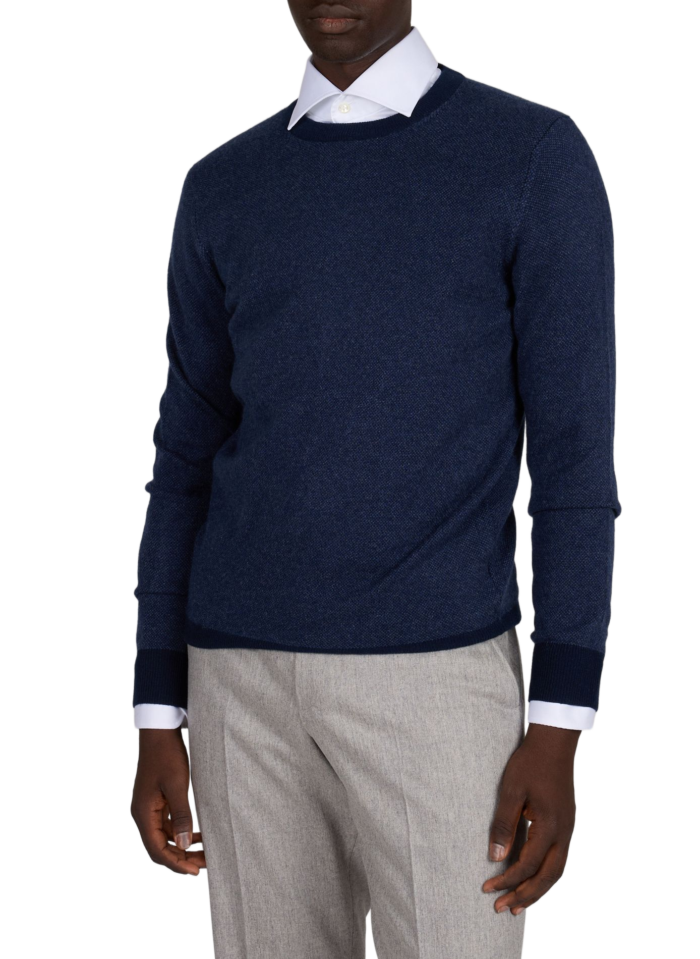Straight cashmere sweater AURELIEN Blue