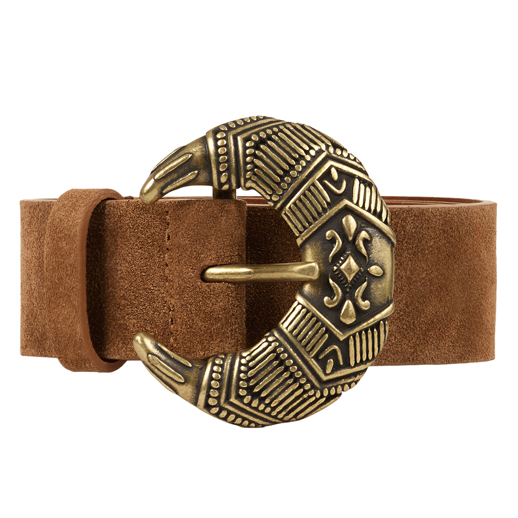 Ceinture en cuir suédé bandy BA&SH Marron