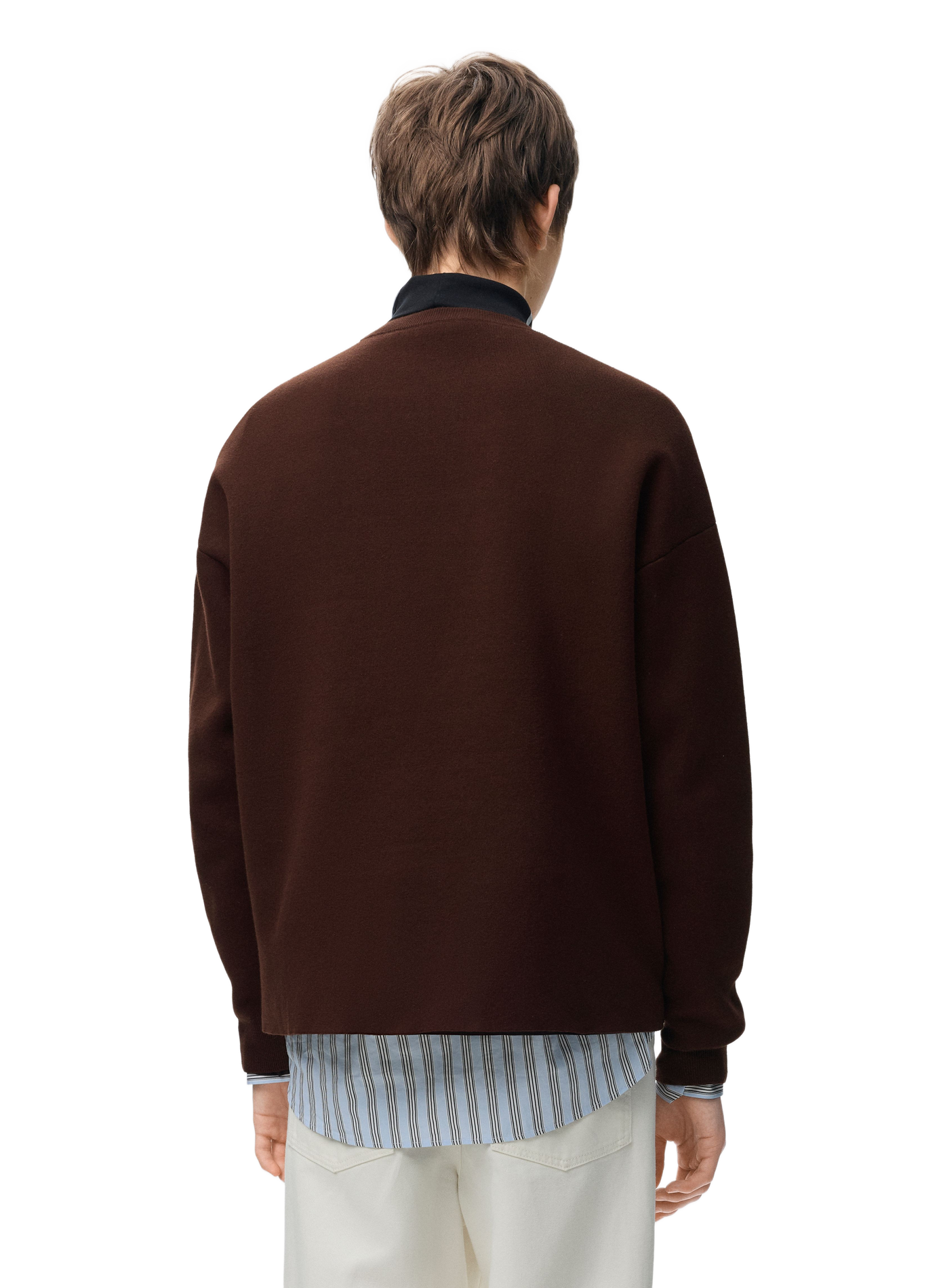 Anagram pocket sweater in blended cotton LOEWE Brown
