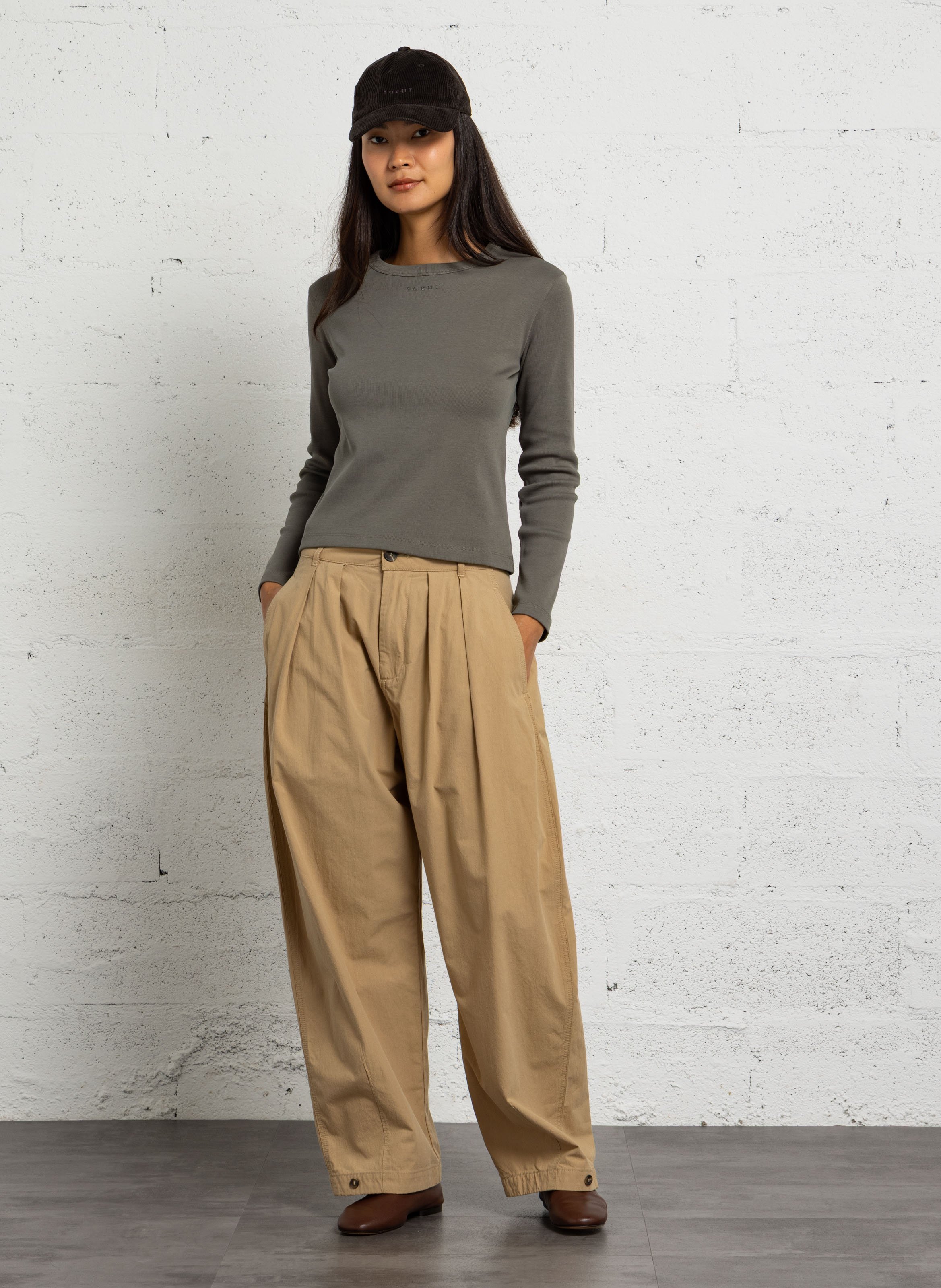 Ballerines en cuir bala | Marron SOEUR Femme