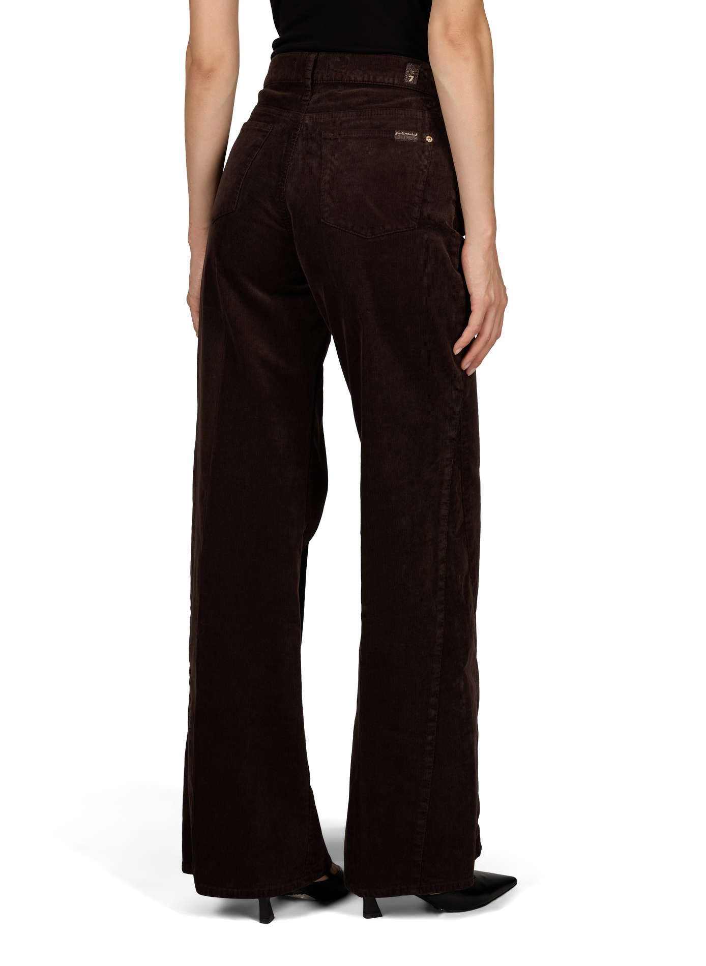Katoenen corduroy Lotta jeans 7 FOR ALL MANKIND Bruin