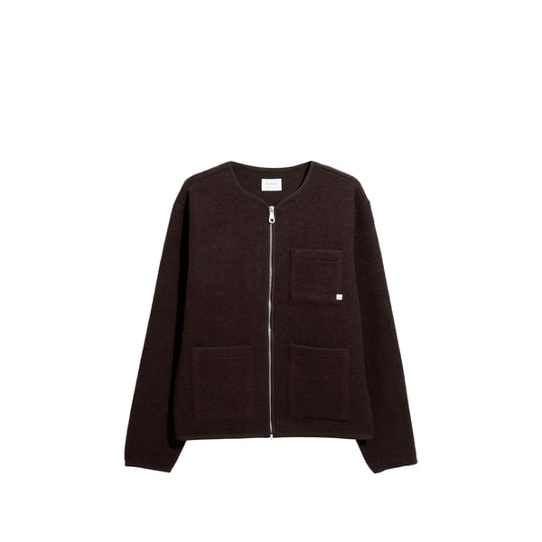 Veste droite en laine mélangée Veste droite en laine mélangée