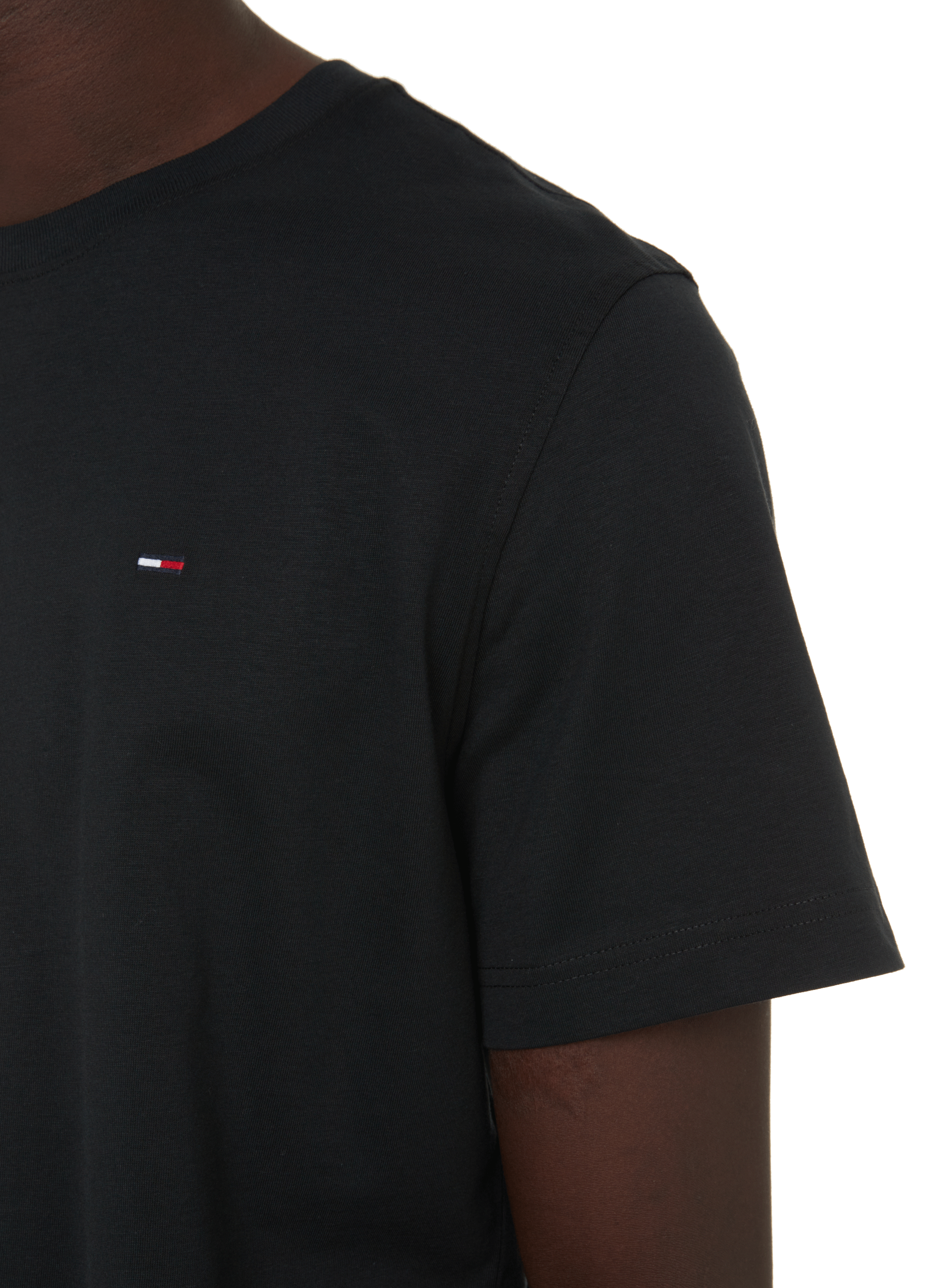 Straight-fit organic cotton T-shirt TOMMY HILFIGER Black