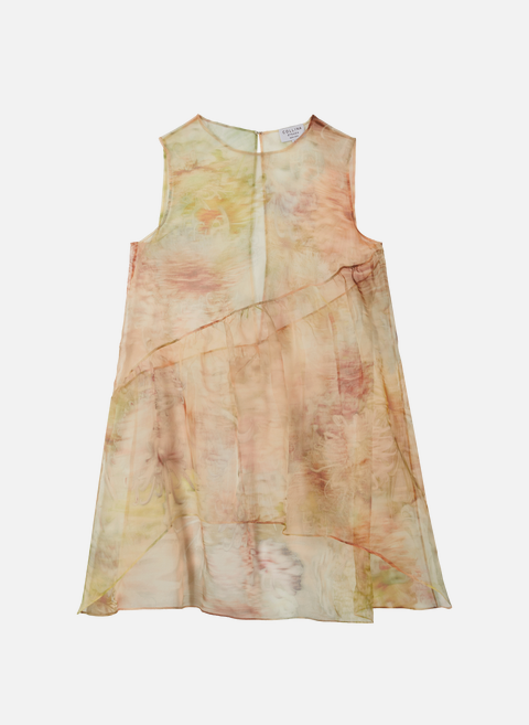 فستان قصير من الأورجانزا الحريري متعدد الألوانcollina strada 