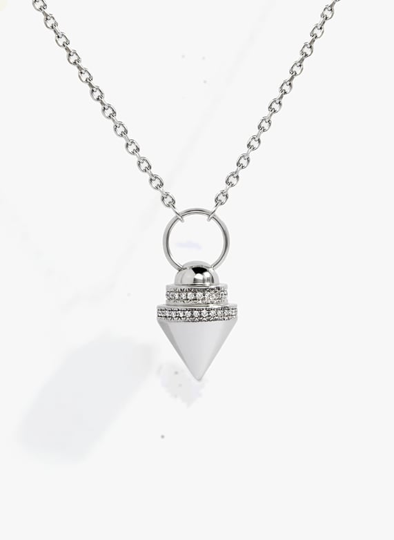 Collier Anyway Pendule en argent  | Argent by STATEMENT Collier Anyway Pendule en argent  Argent