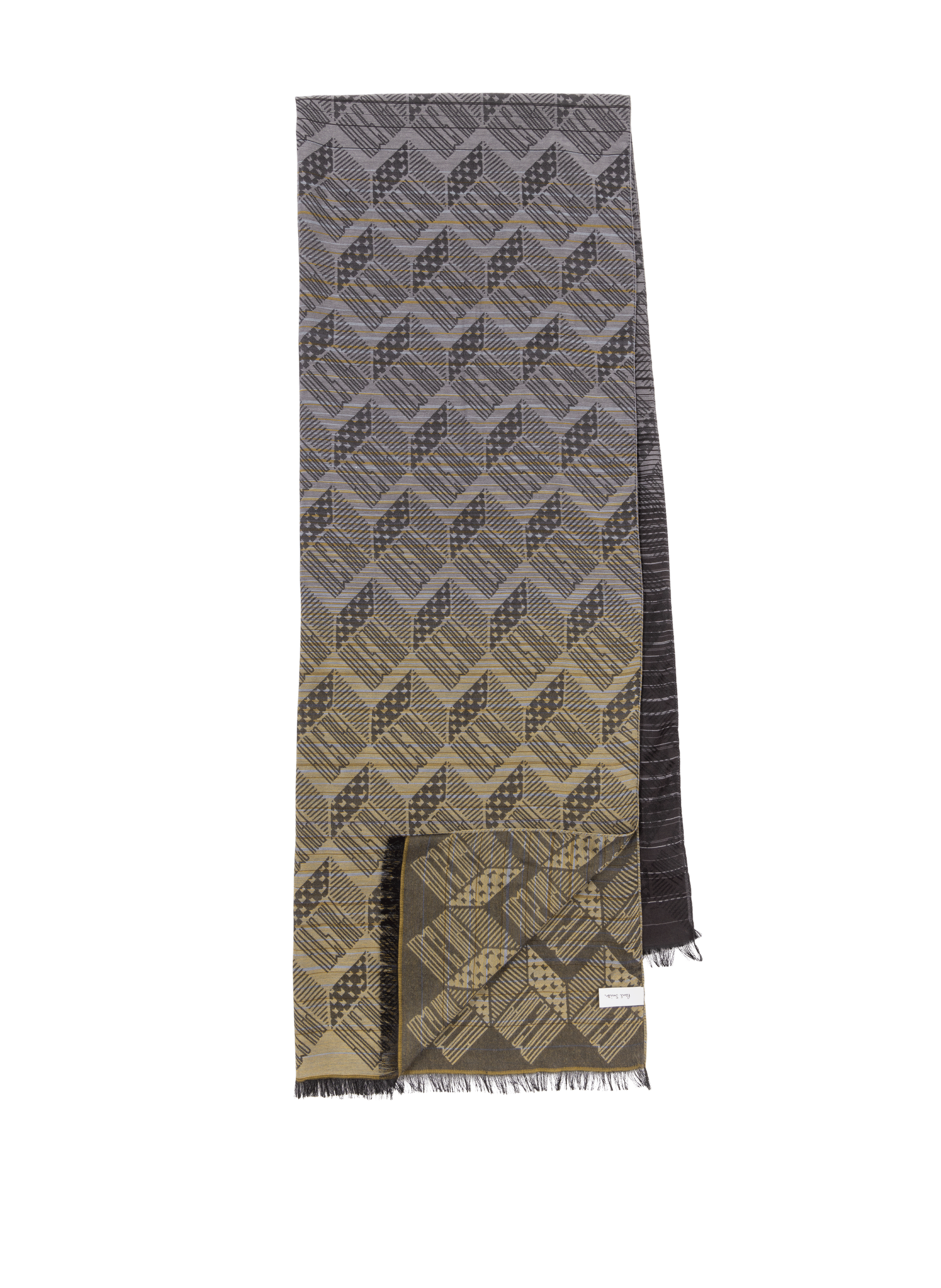 Foulard jacquard en soie mélangée