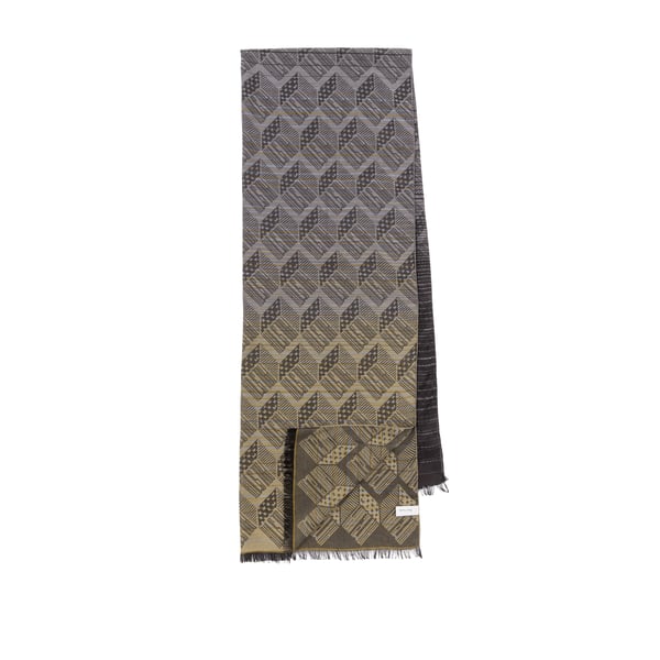 Foulard jacquard en soie mélangée
