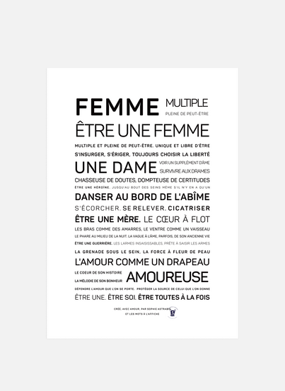 Women's Poster LES MOTS A L'AFFICHE