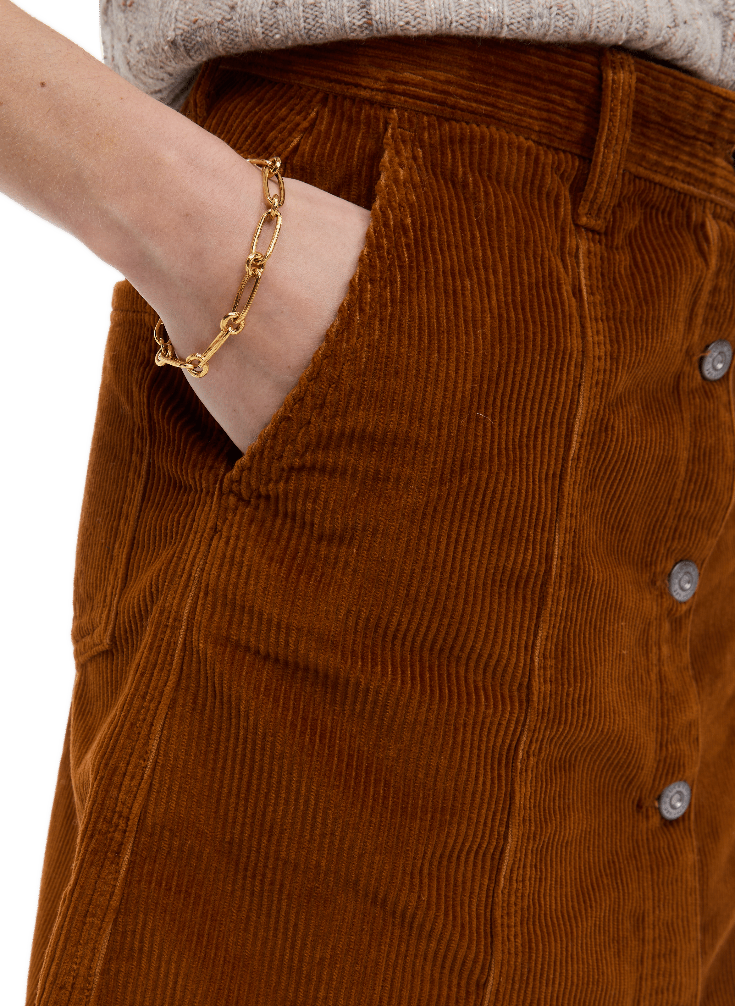 Corduroy mini skirt DOCKERS Brown