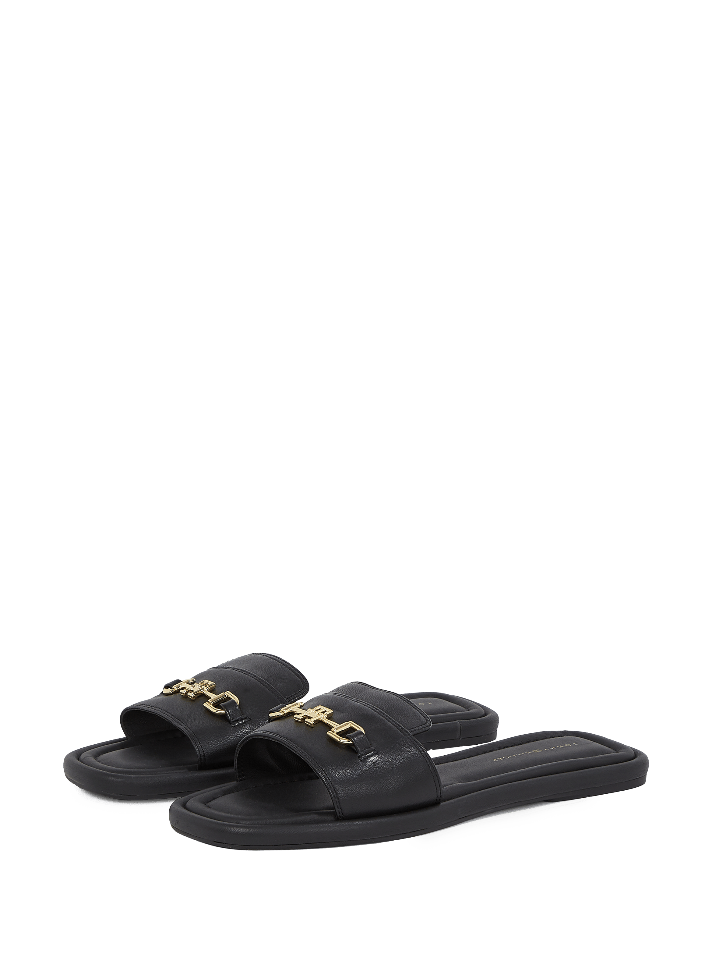 Claquettes en cuir Noir