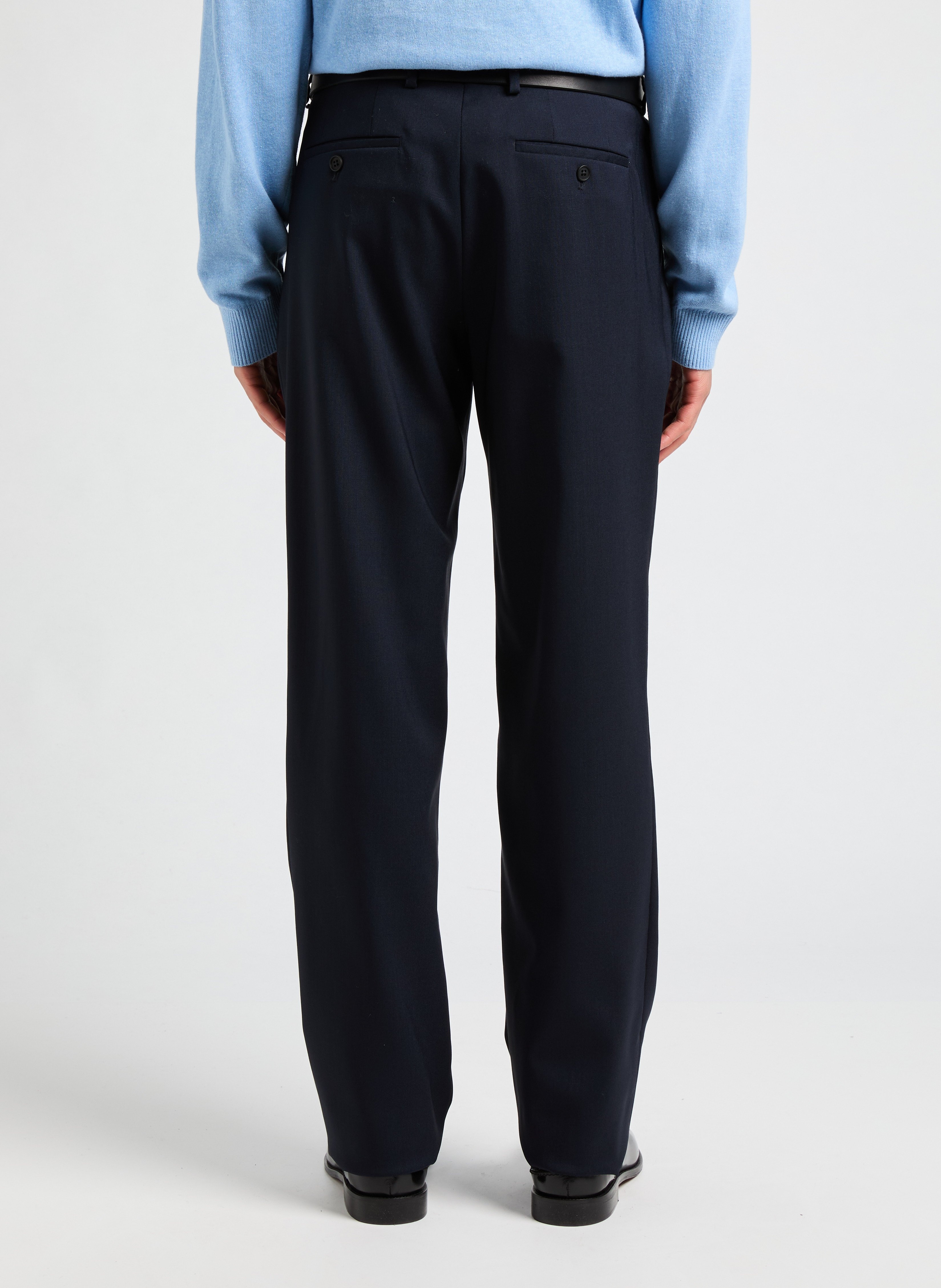 Cropped wool trousers SAISON 1865 Blue