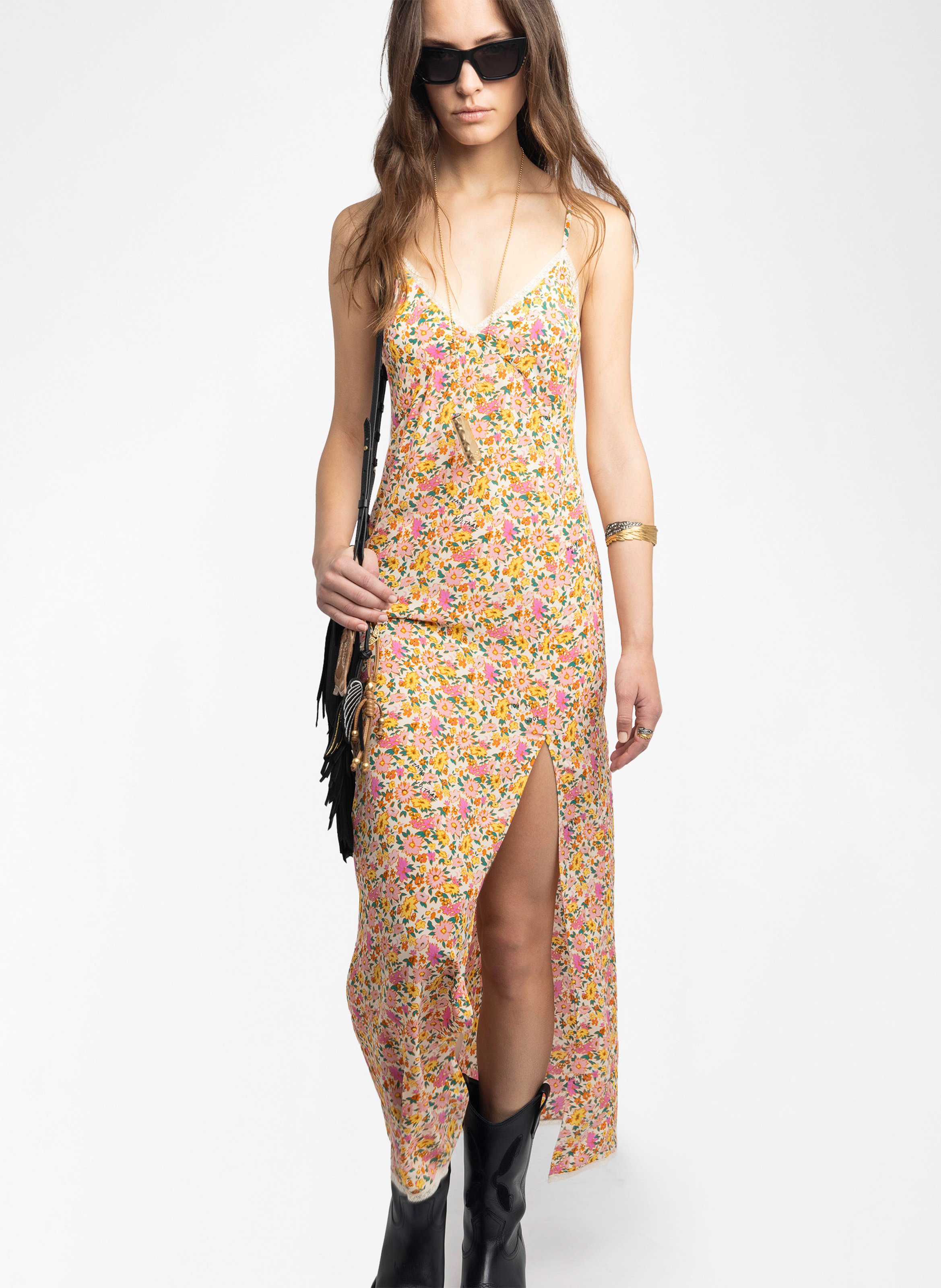 Robe longue imprimée ramelil ZADIG&VOLTAIRE Blanc