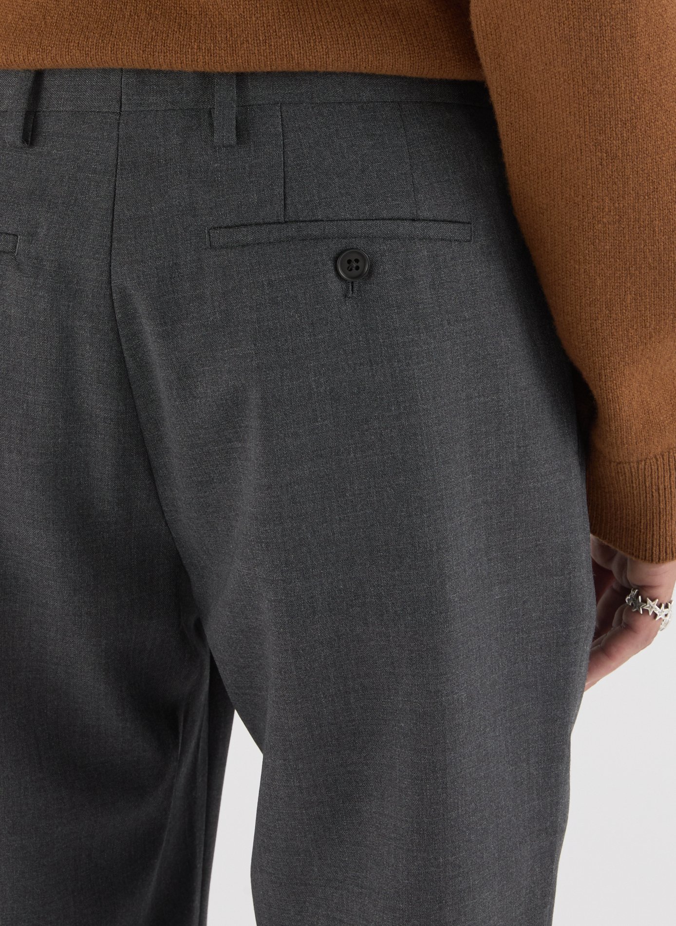 Wide leg wool trousers SAISON 1865 Grey