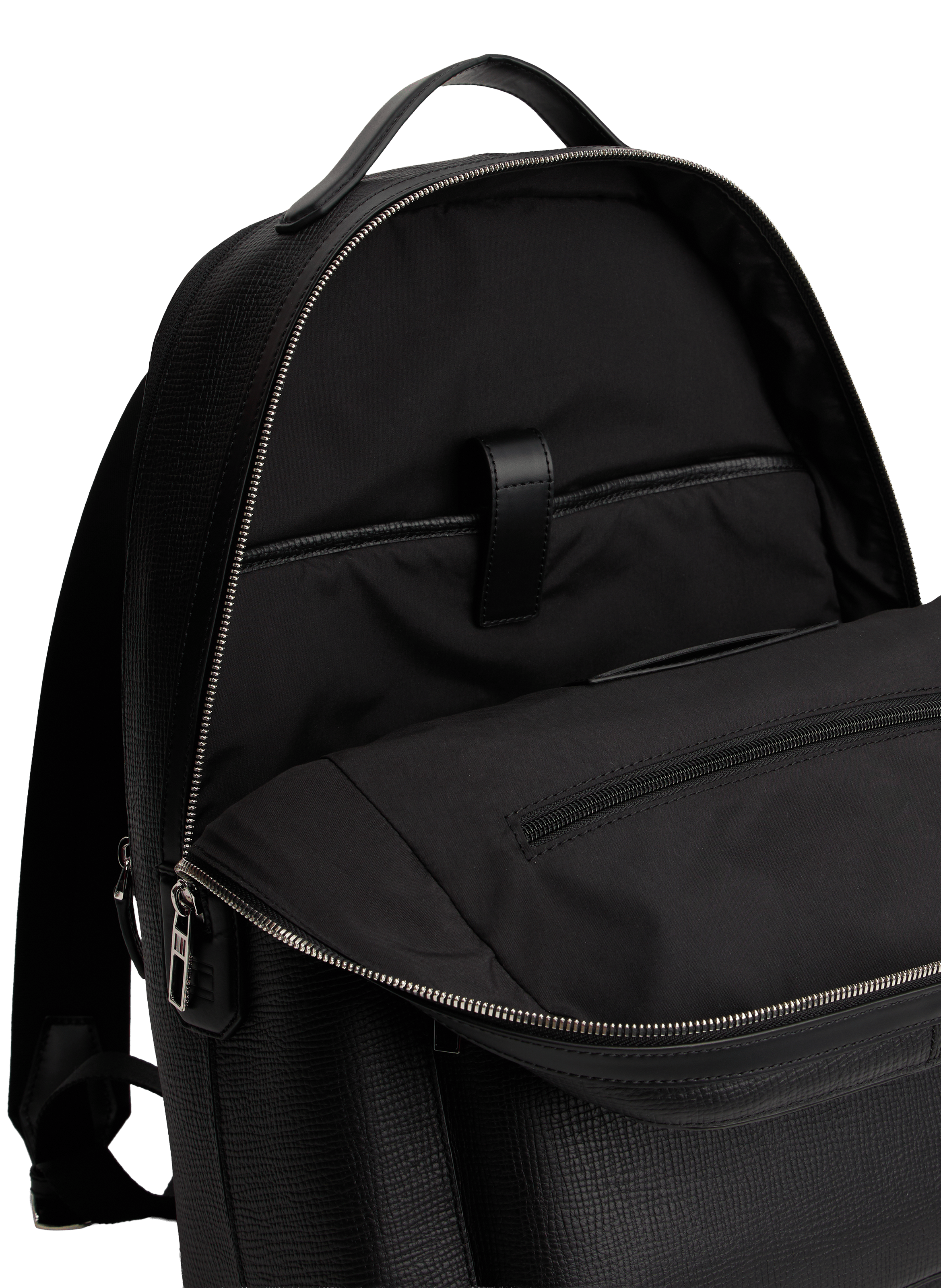 Mixed leather backpack TOMMY HILFIGER Black