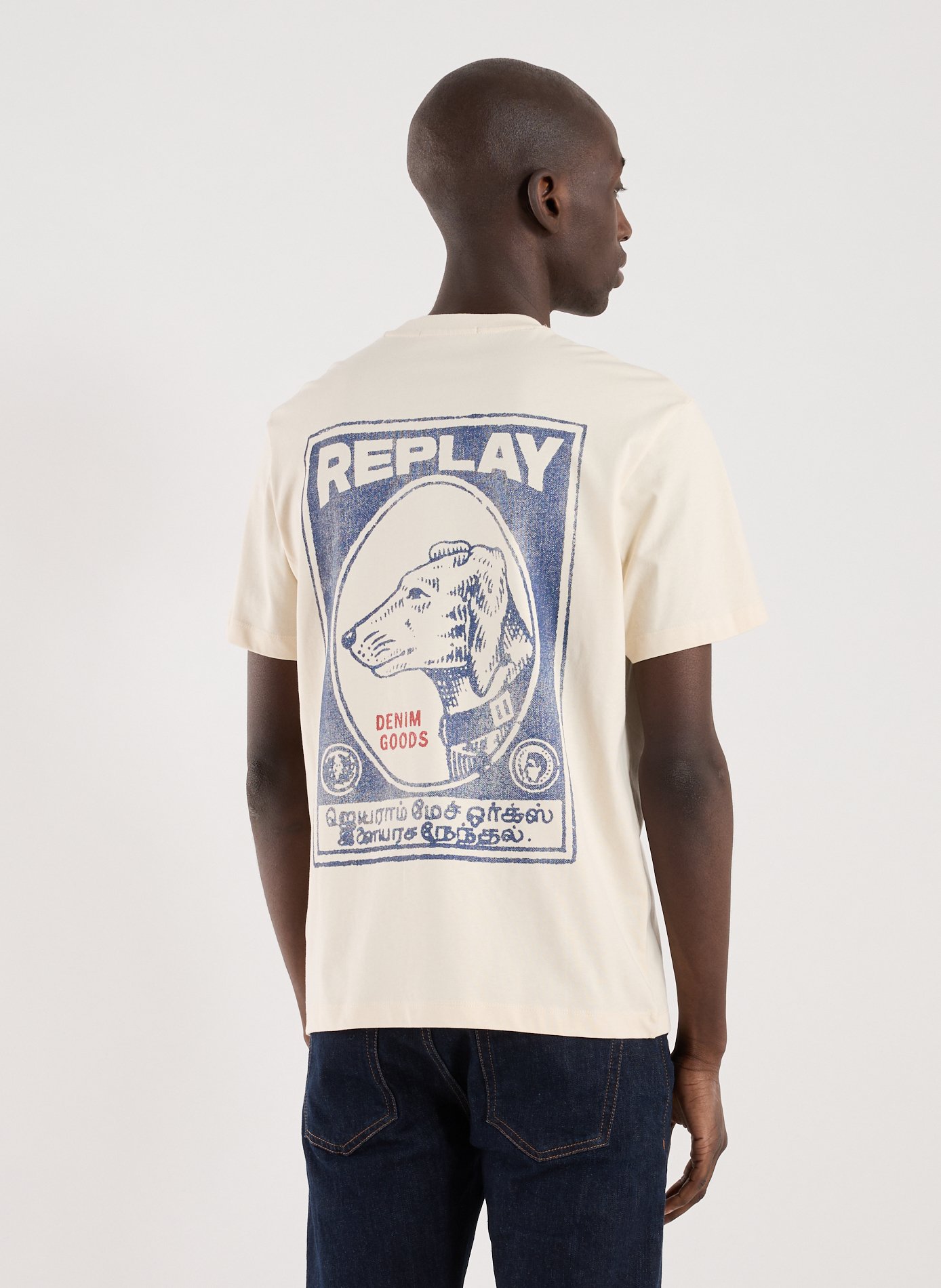 T-shirt droit en coton REPLAY Blanc