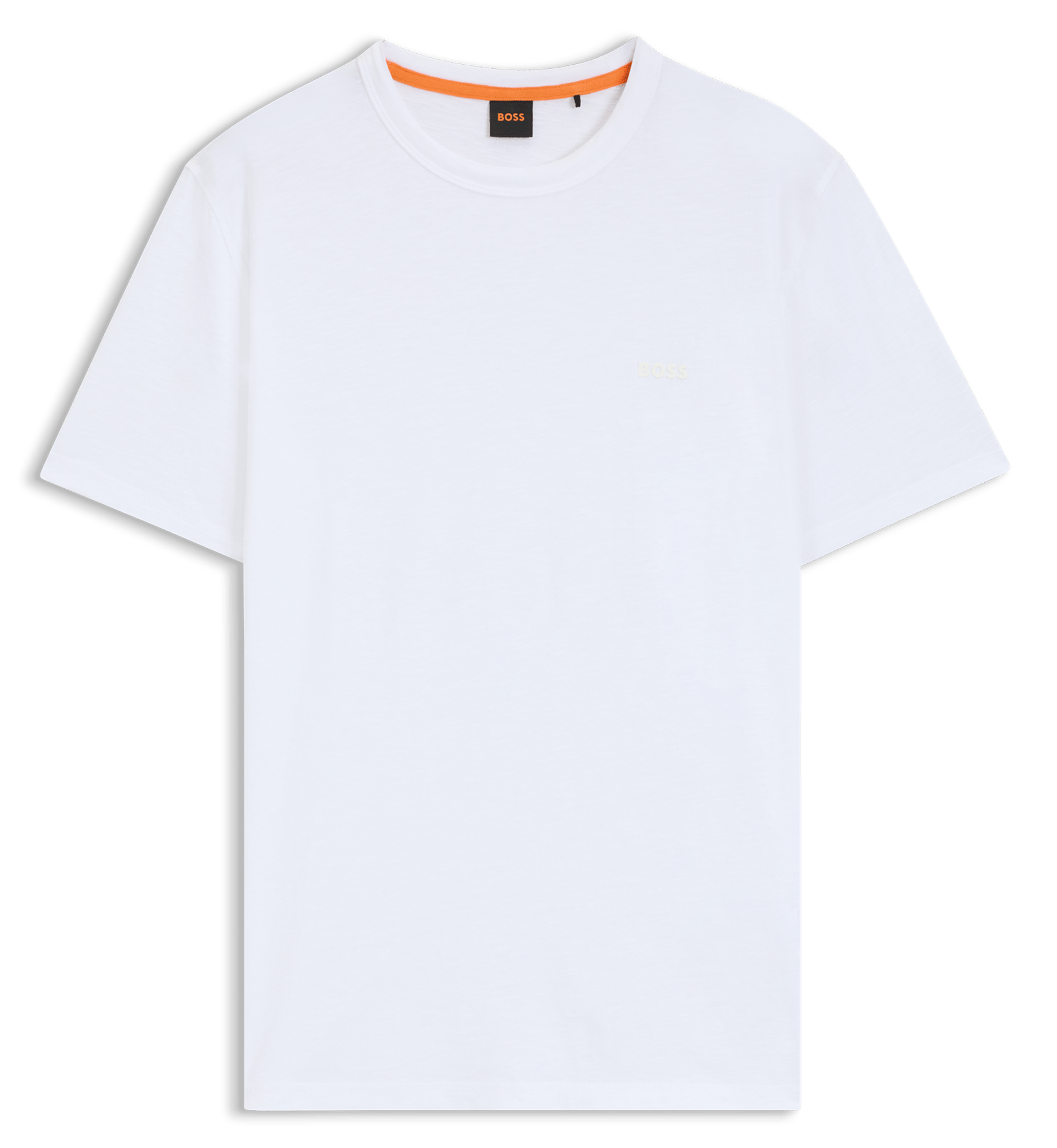 Tee-shirt col rond en coton BOSS Blanc