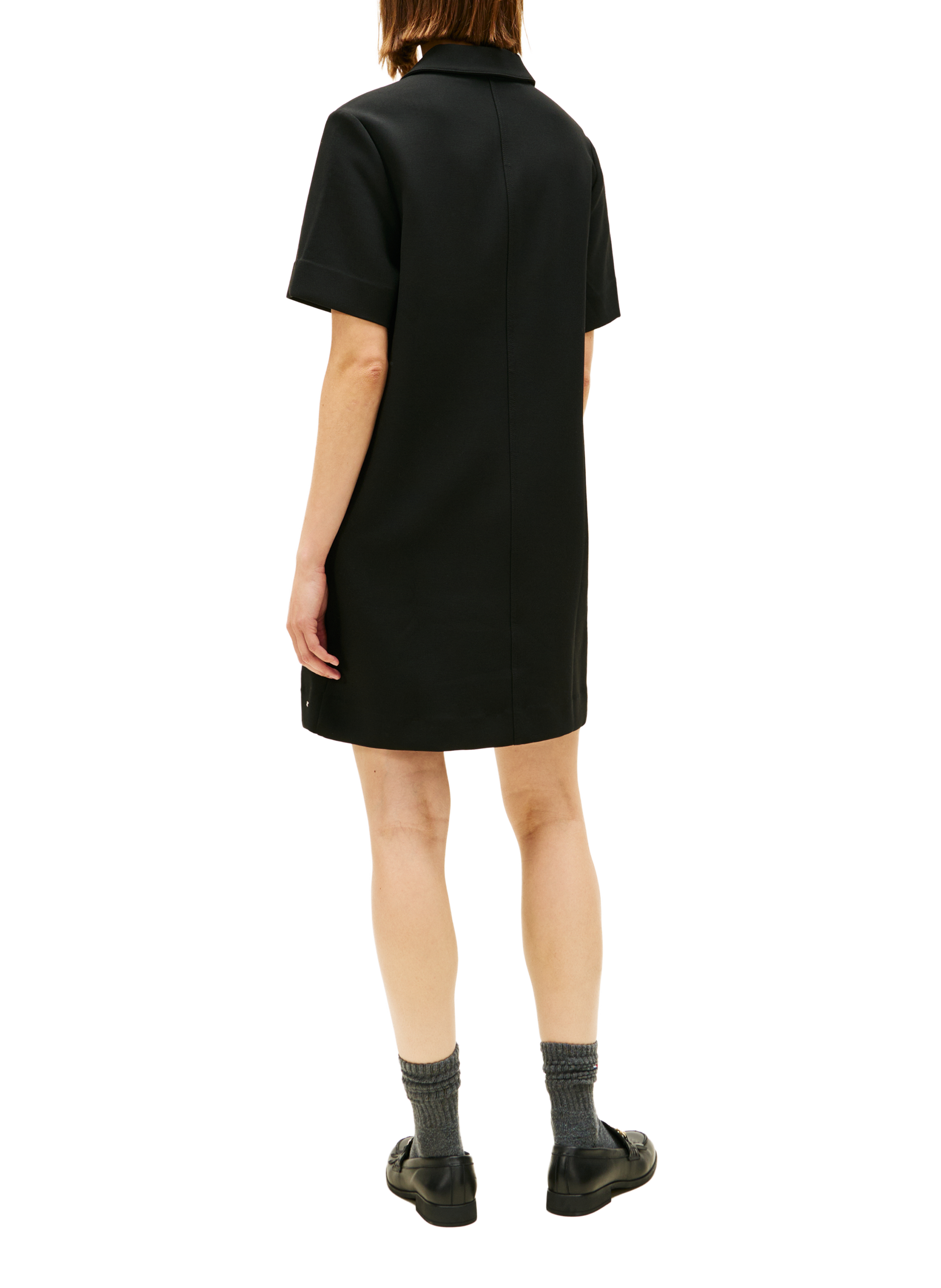 Robe droite décontractée à demi-zip TOMMY HILFIGER Noir