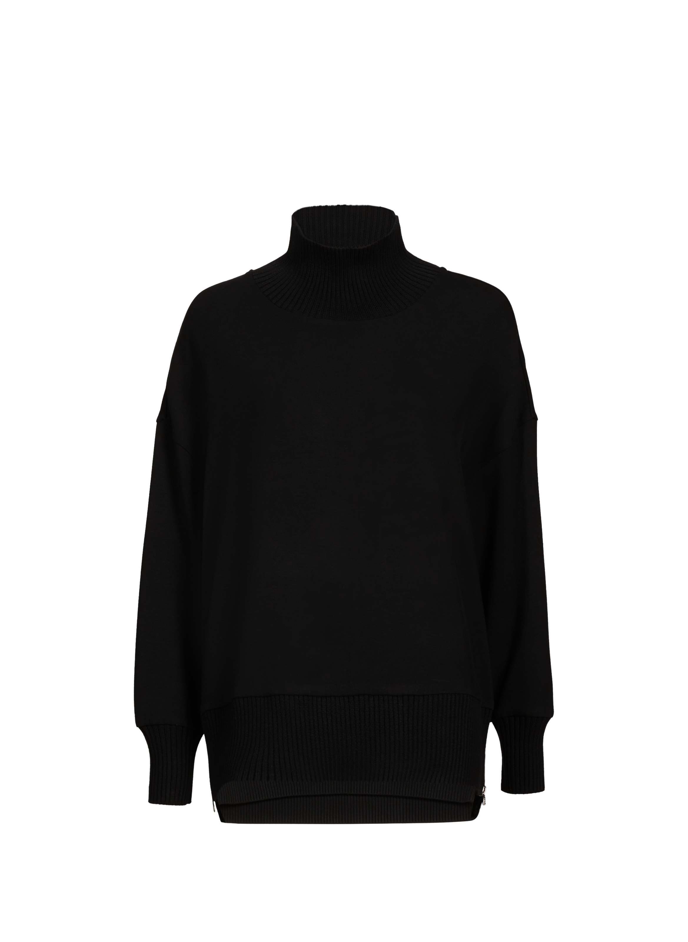 VARLEY Pull ample à col montant Noir