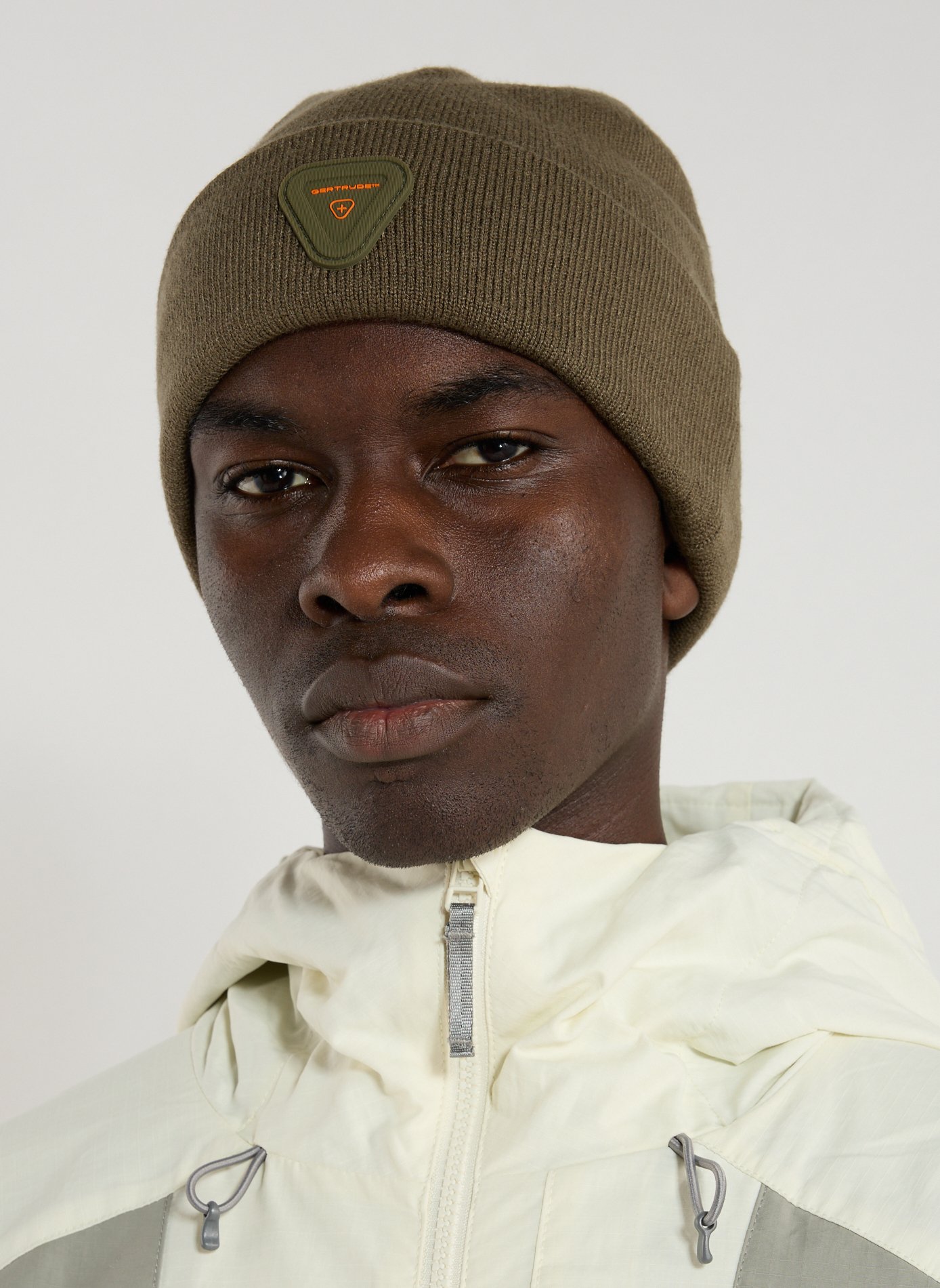 Beanie hat with turned up brim GERTRUDE ET GASTON Khaki