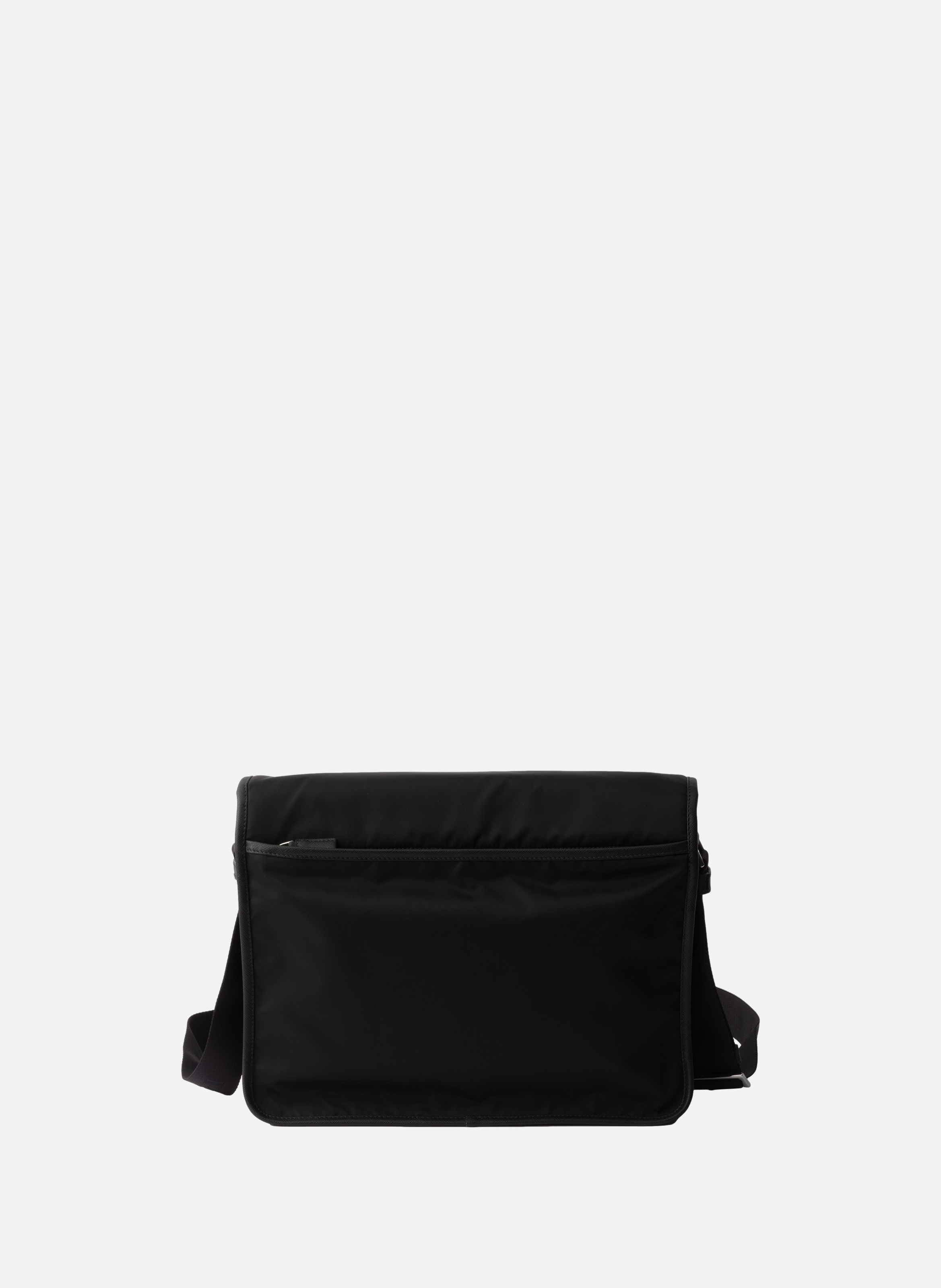 Sac porté épaule en re-nylon et cuir saffiano PRADA Noir