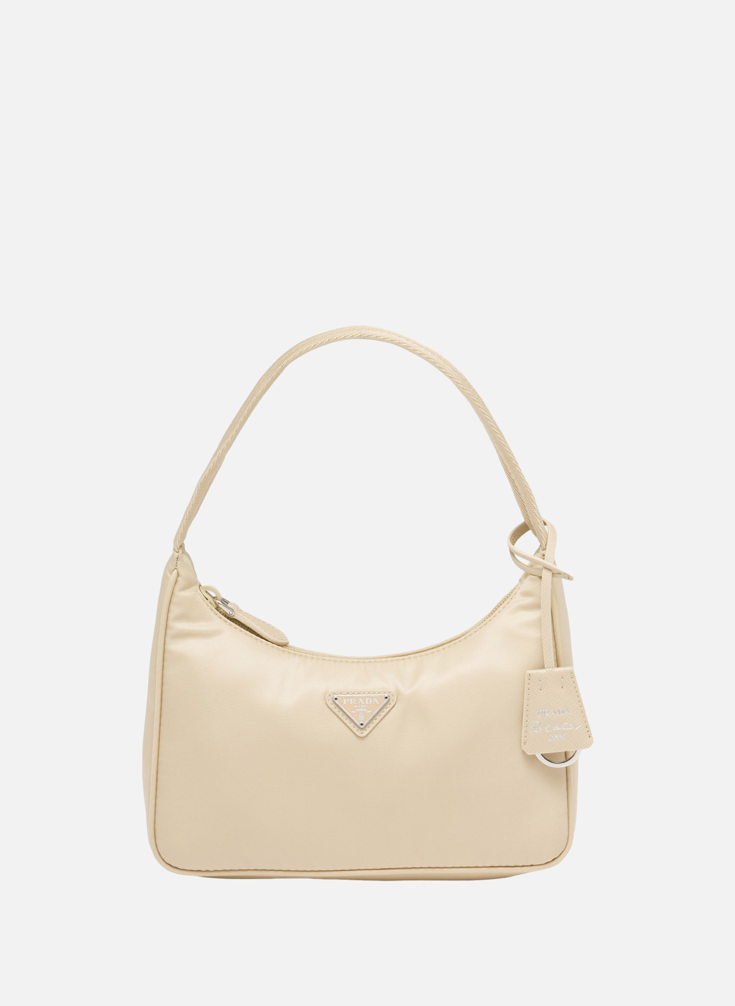 Mini sac re-edition 2000 en re-nylon PRADA Beige