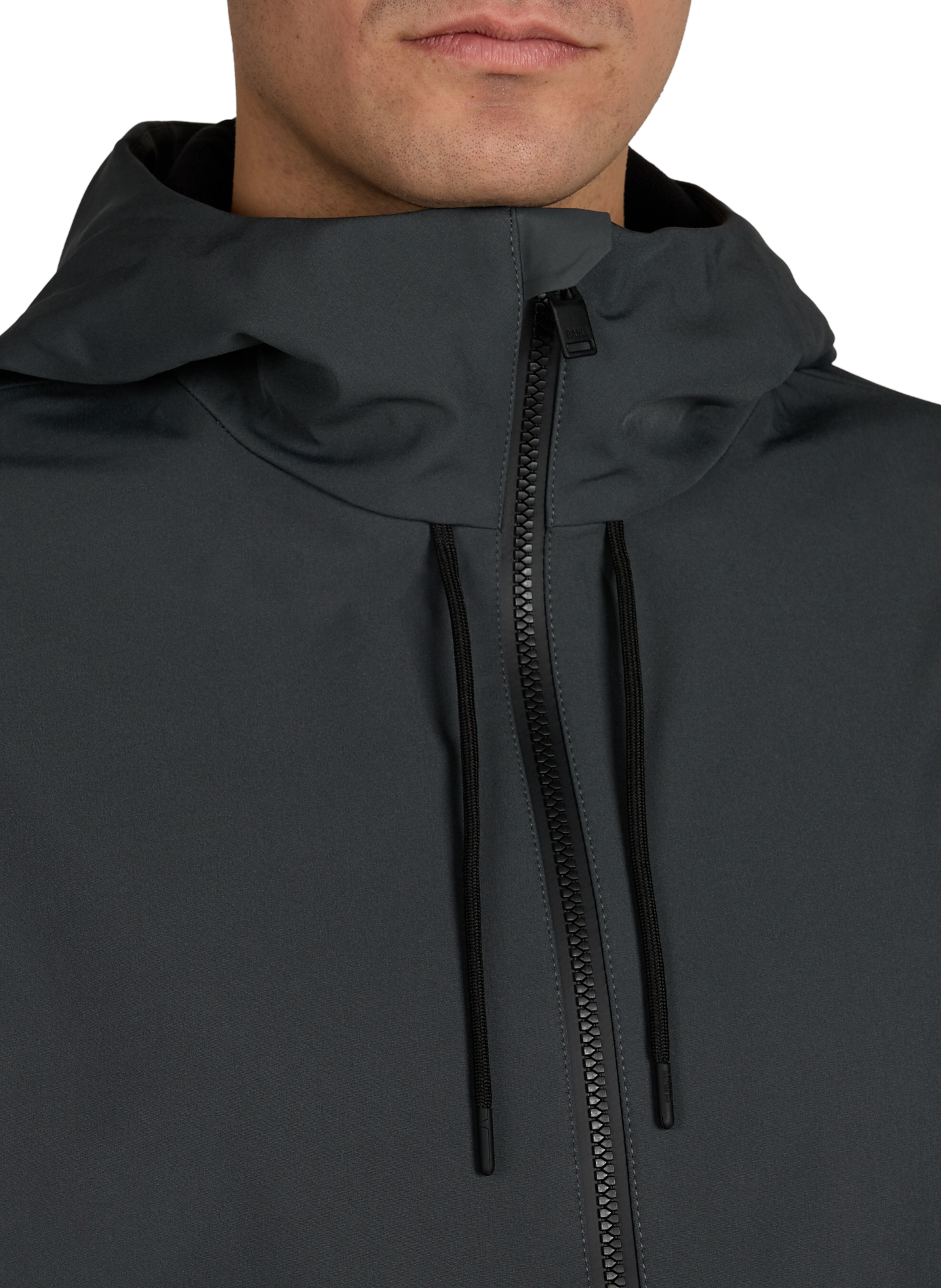 Hooded knit sweater RAINS Grey