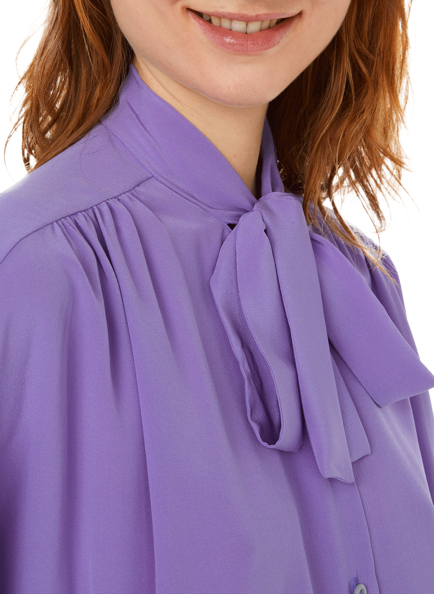 Chemisier en crêpe de Chine PRADA Violet