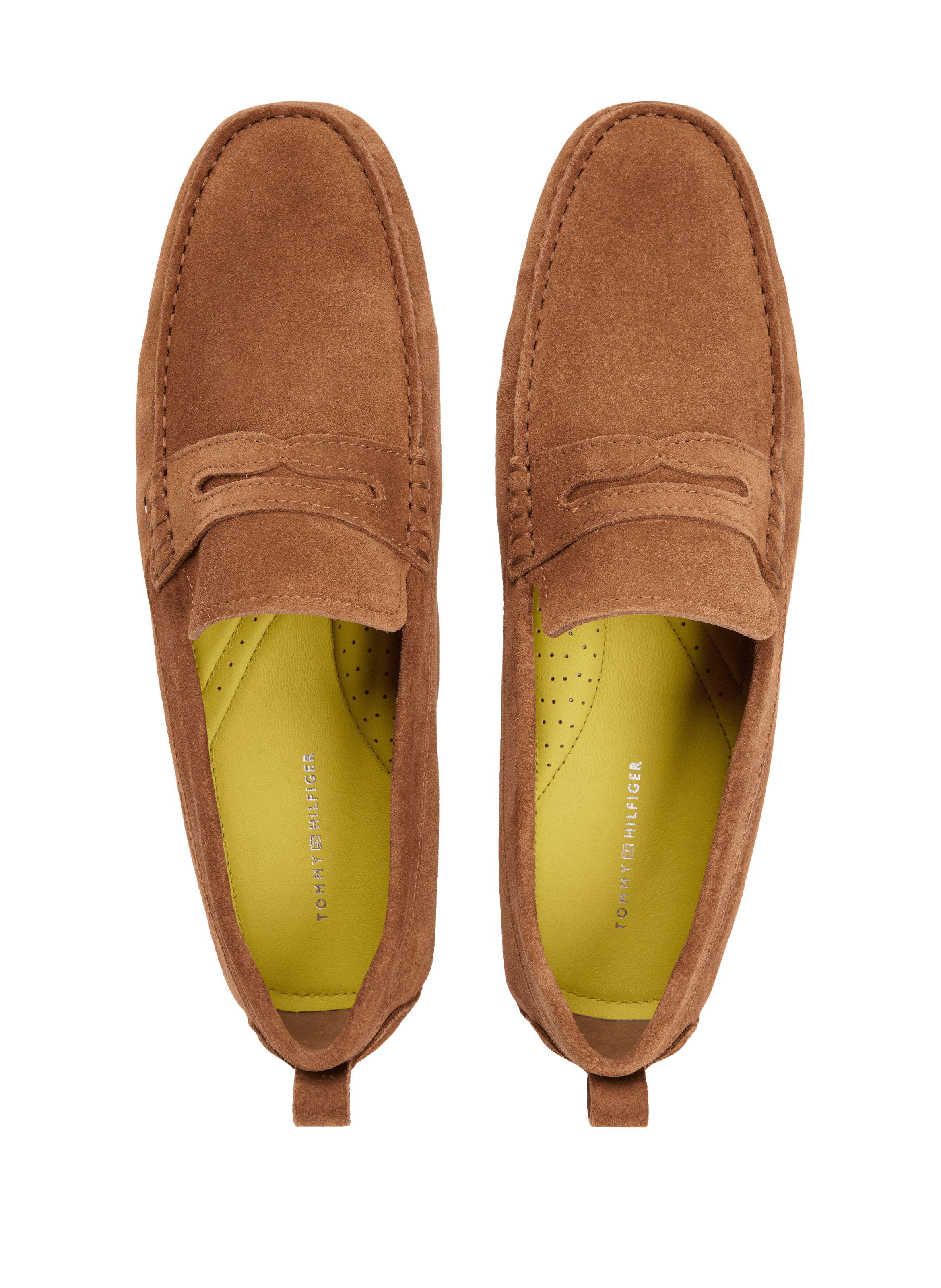 Suede cow leather loafers TOMMY HILFIGER Brown