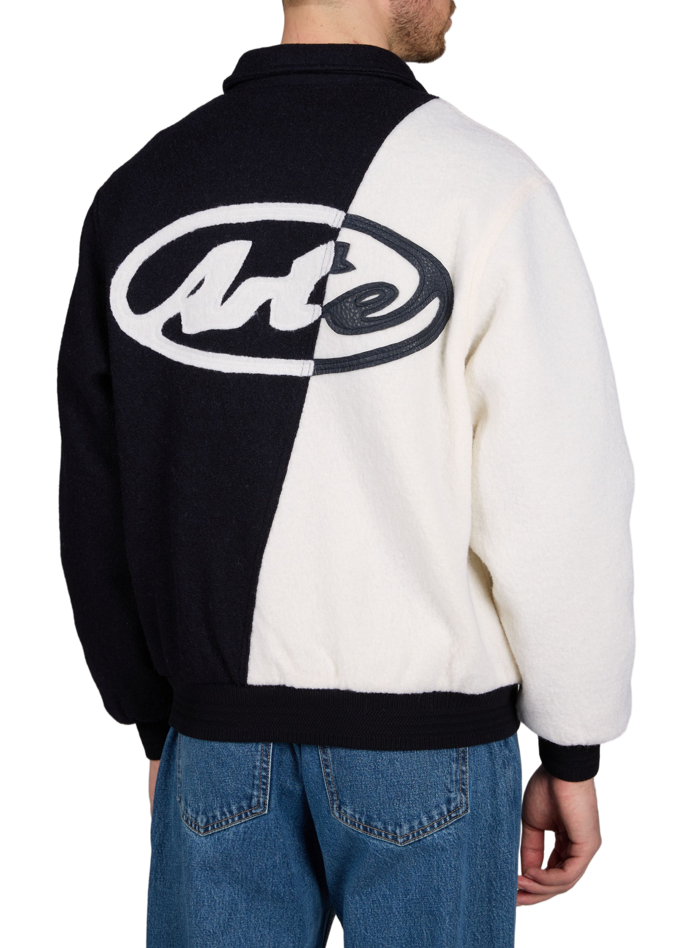 Wool Logo Varsity Jacket ARTE ANTWERP Blue