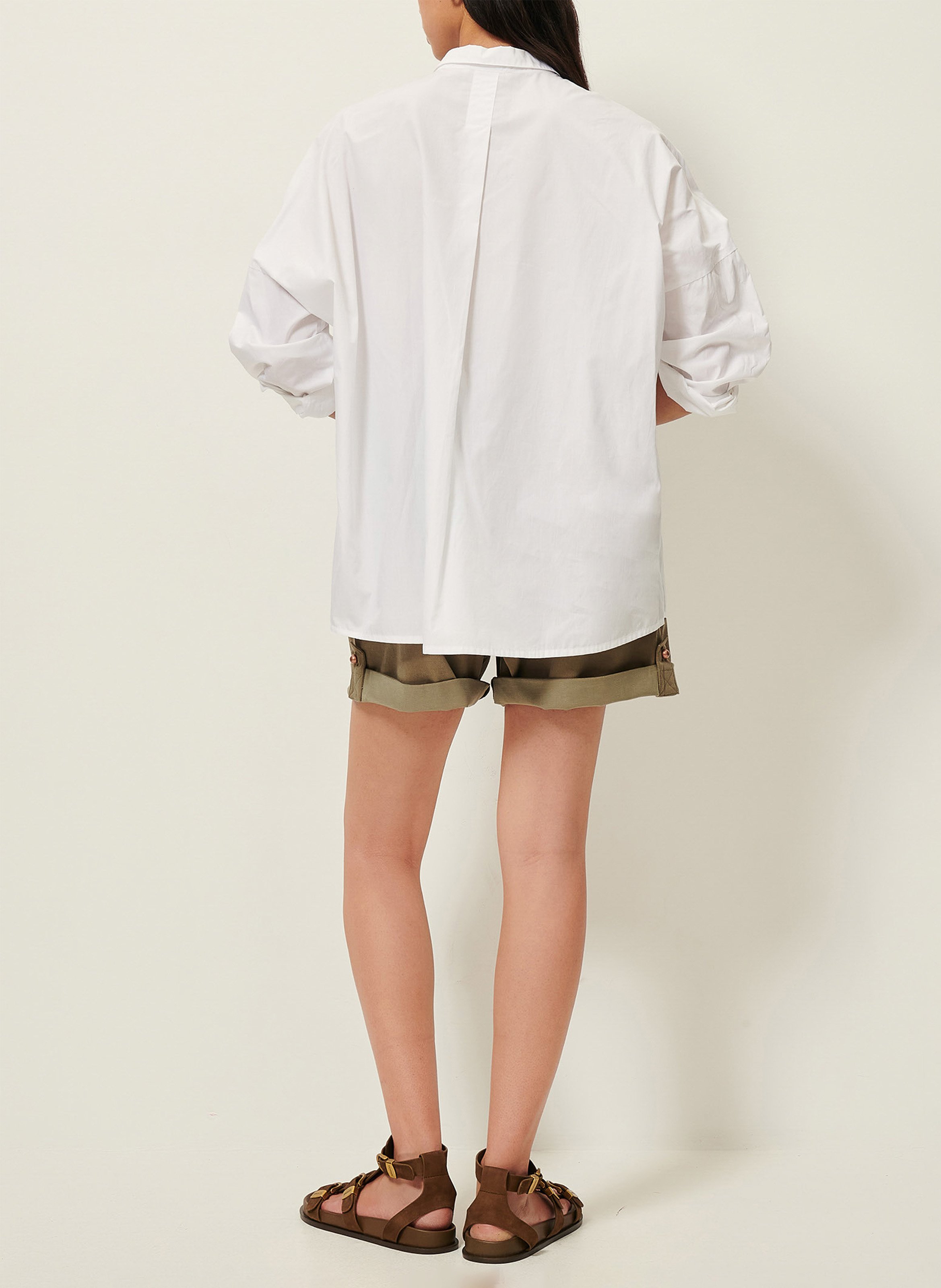 Chemise col classique en coton maemi o SESSUN Blanc