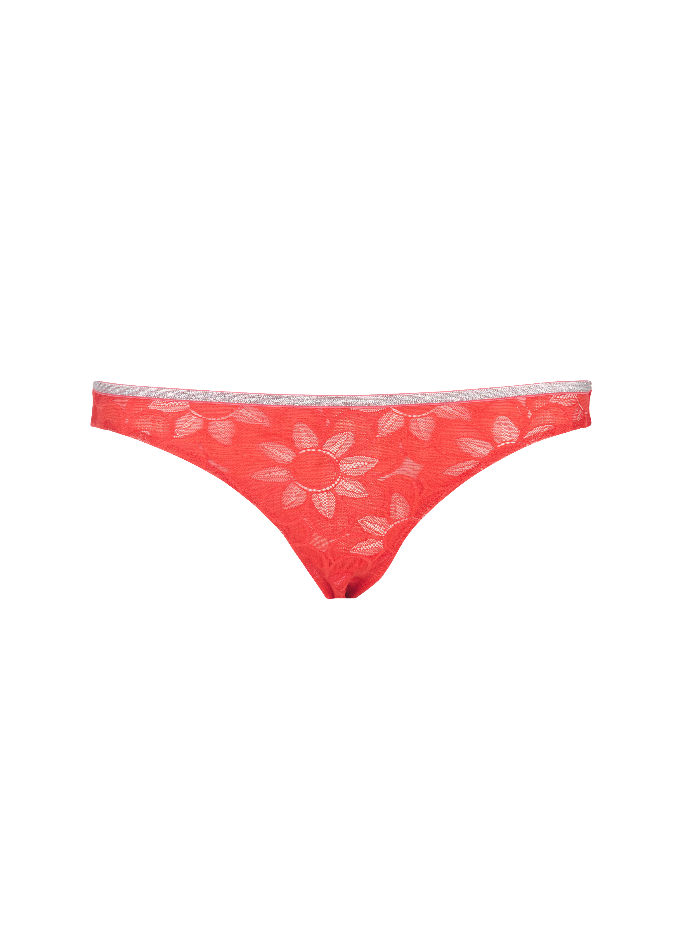 Culotte taille basse en dentelle LA NOUVELLE Rouge