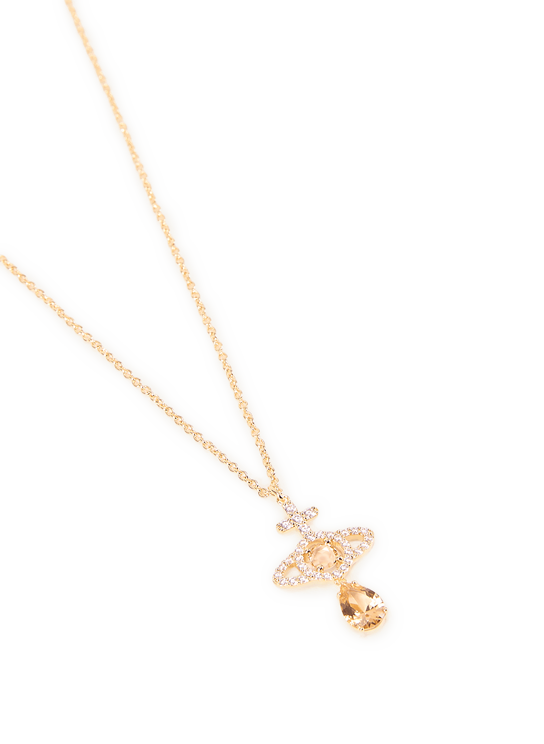 Pendantif à logo en laiton VIVIENNE WESTWOOD Jaune