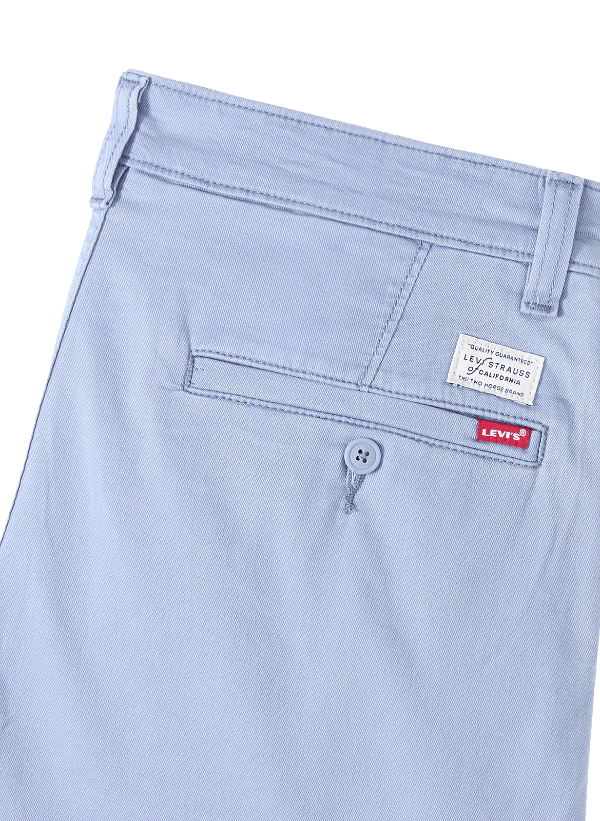 Short droit en coton et lin mélangés LEVI'S Bleu