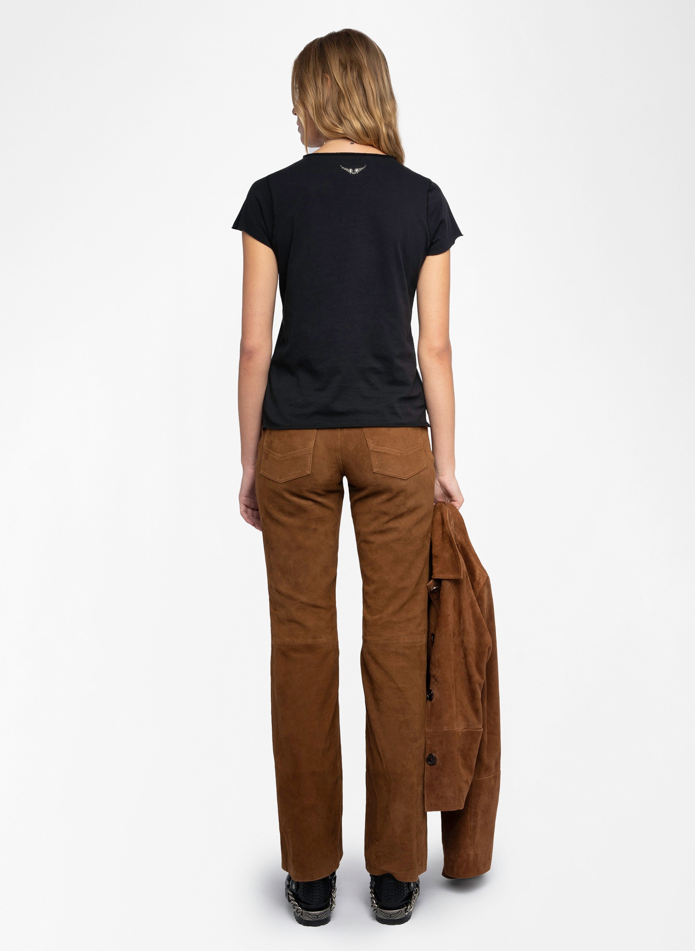 Tee-shirt droit en coton bio tuni ZADIG&VOLTAIRE Noir